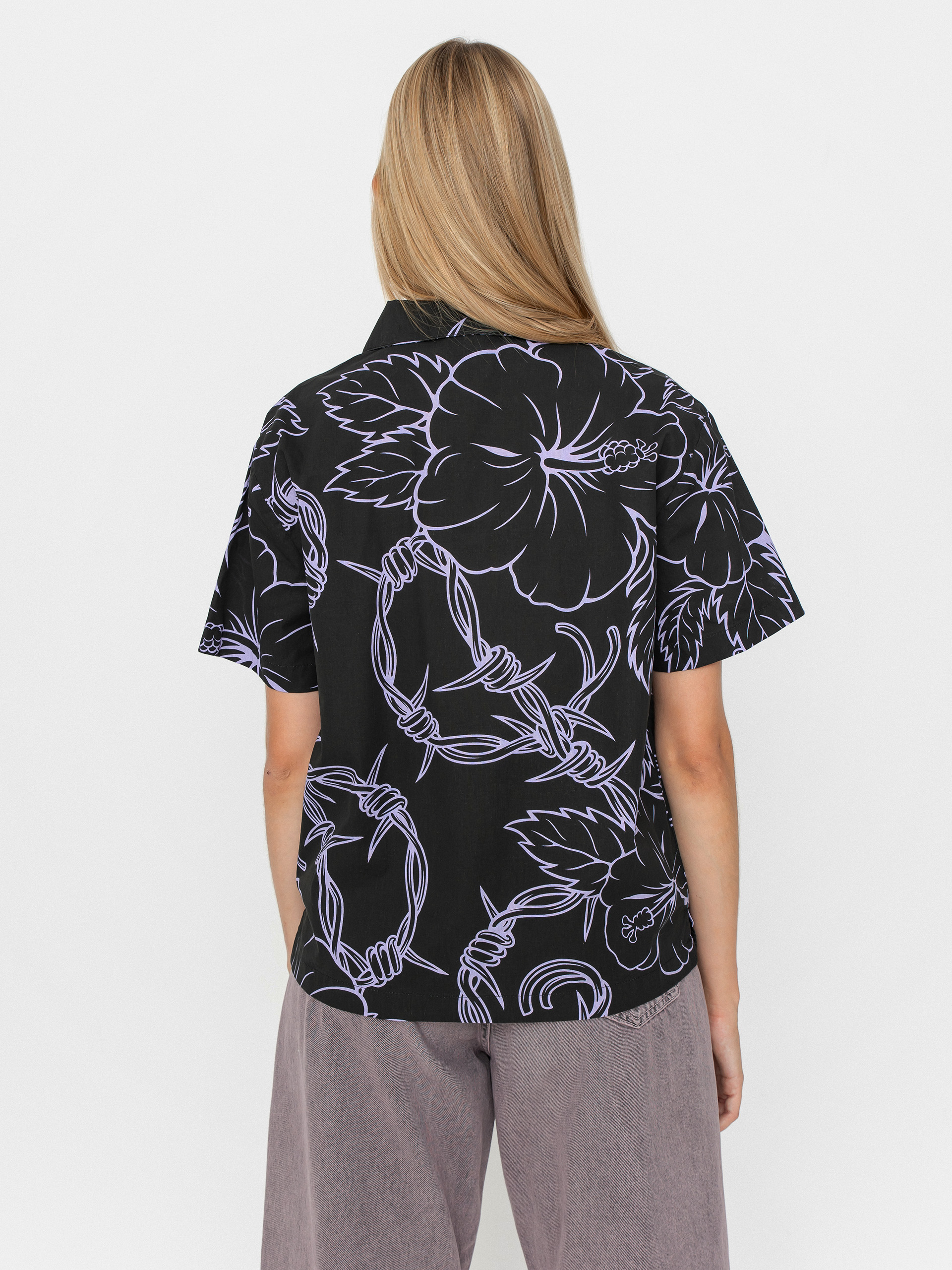 Cămașă Santa Cruz Mono Cabana Shirt Wmn (black/lavender)
