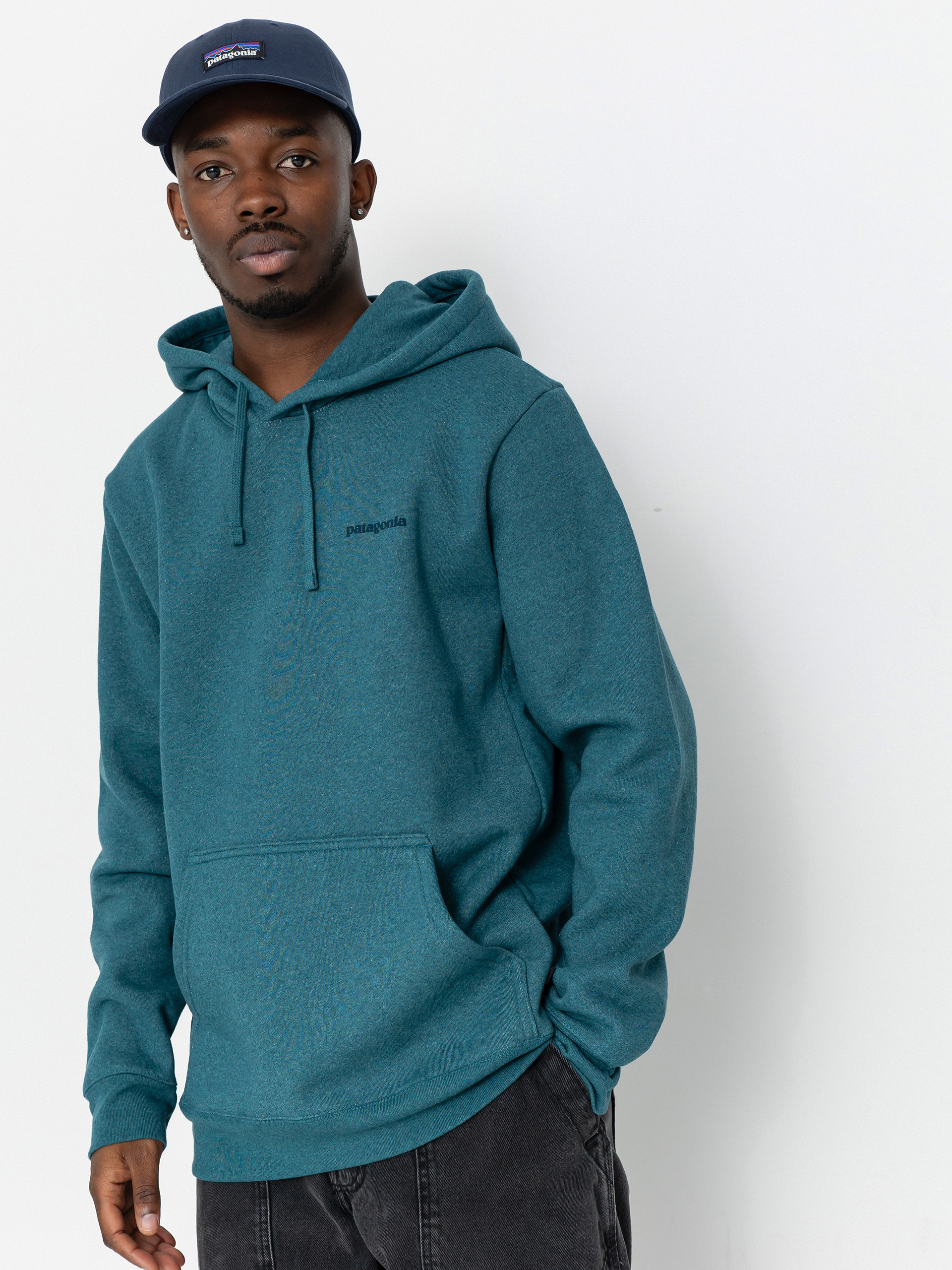 Hanorac cu glugă Patagonia Boardshort Logo Uprisal HD (wetland blue)