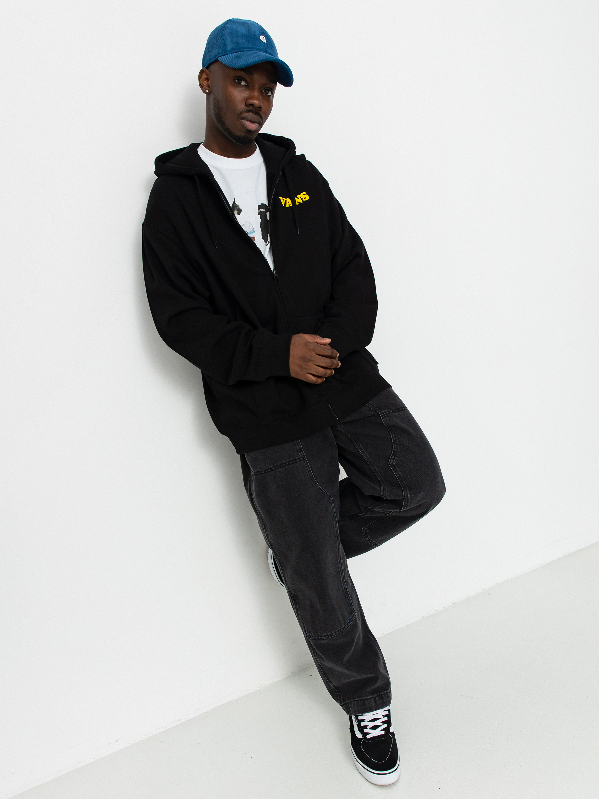 Hanorac cu glugă Vans Skull La Shaka Loose ZHD (black)