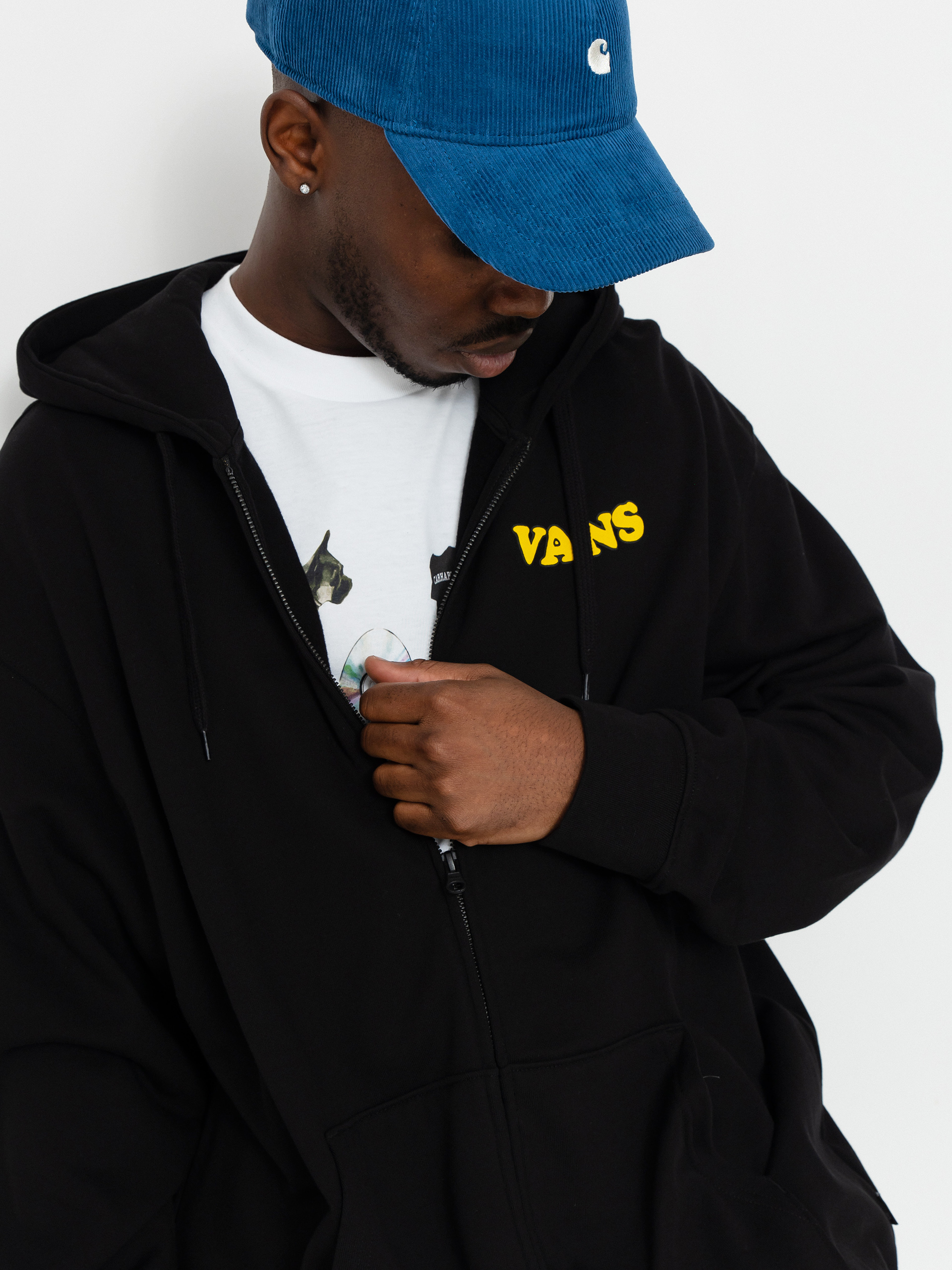 Hanorac cu glugă Vans Skull La Shaka Loose ZHD (black)