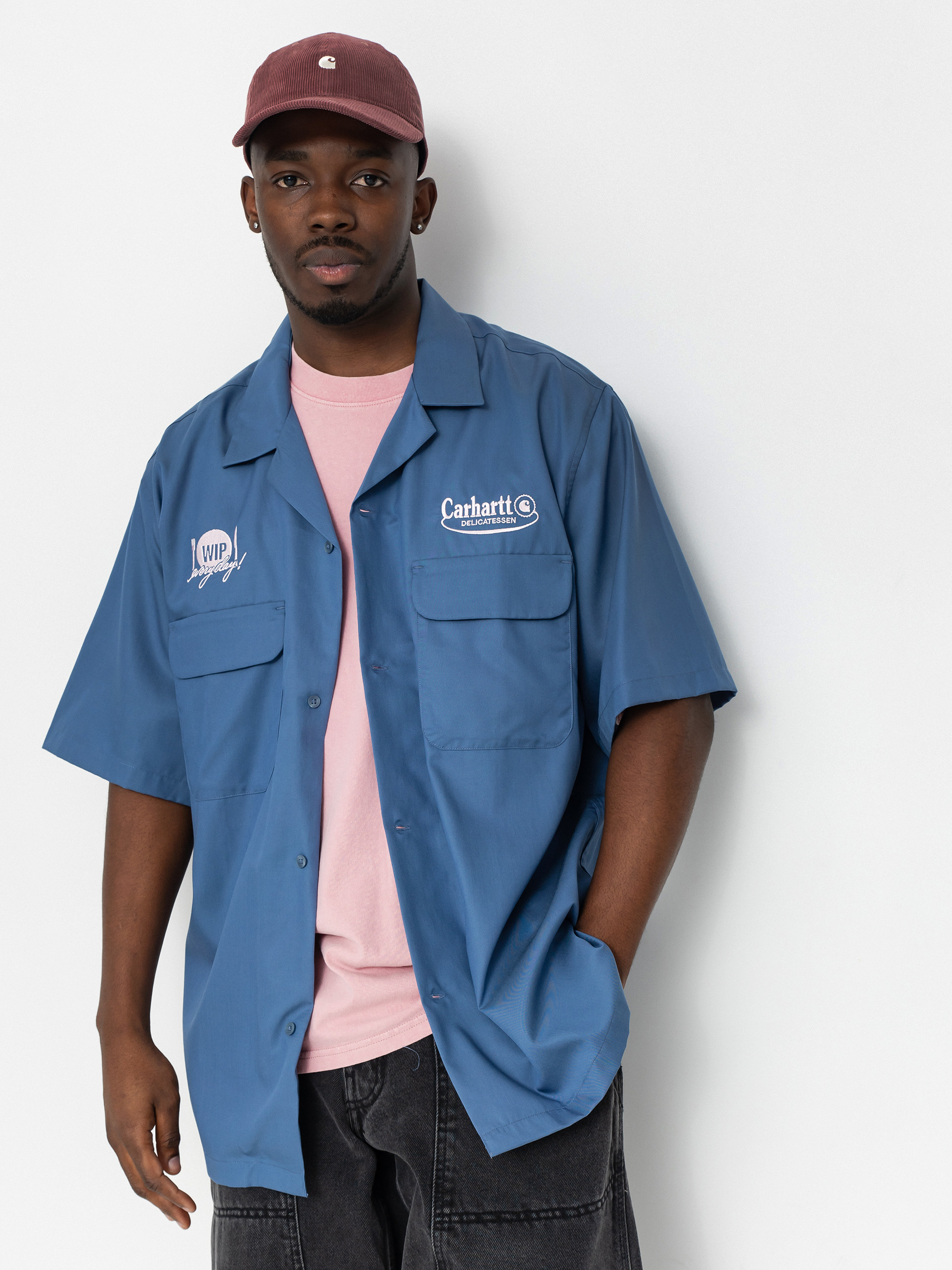Cu0103mau0219u0103 Carhartt WIP Deli (blue iris/air pink)