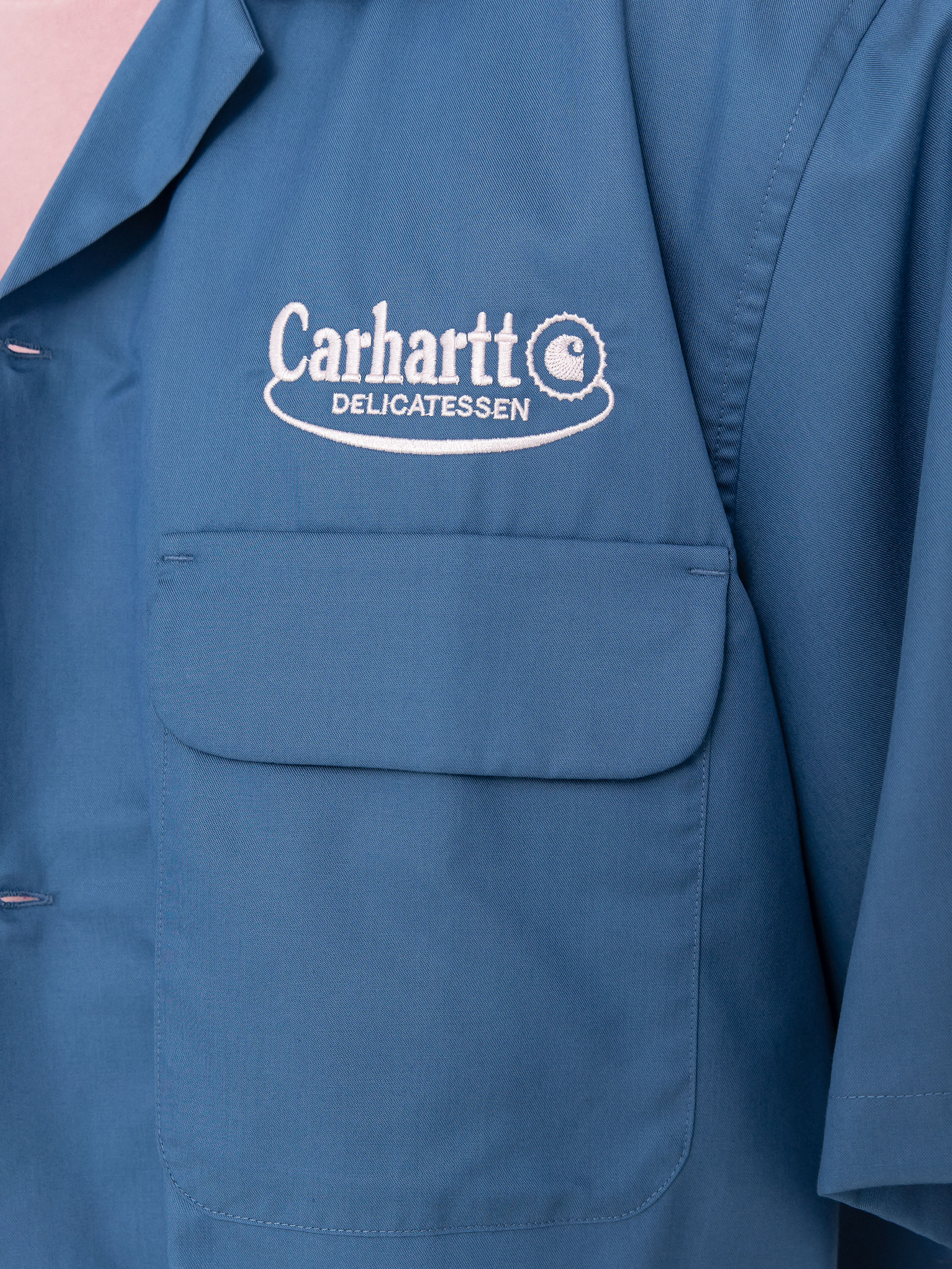 Cămașă Carhartt WIP Deli (blue iris/air pink)