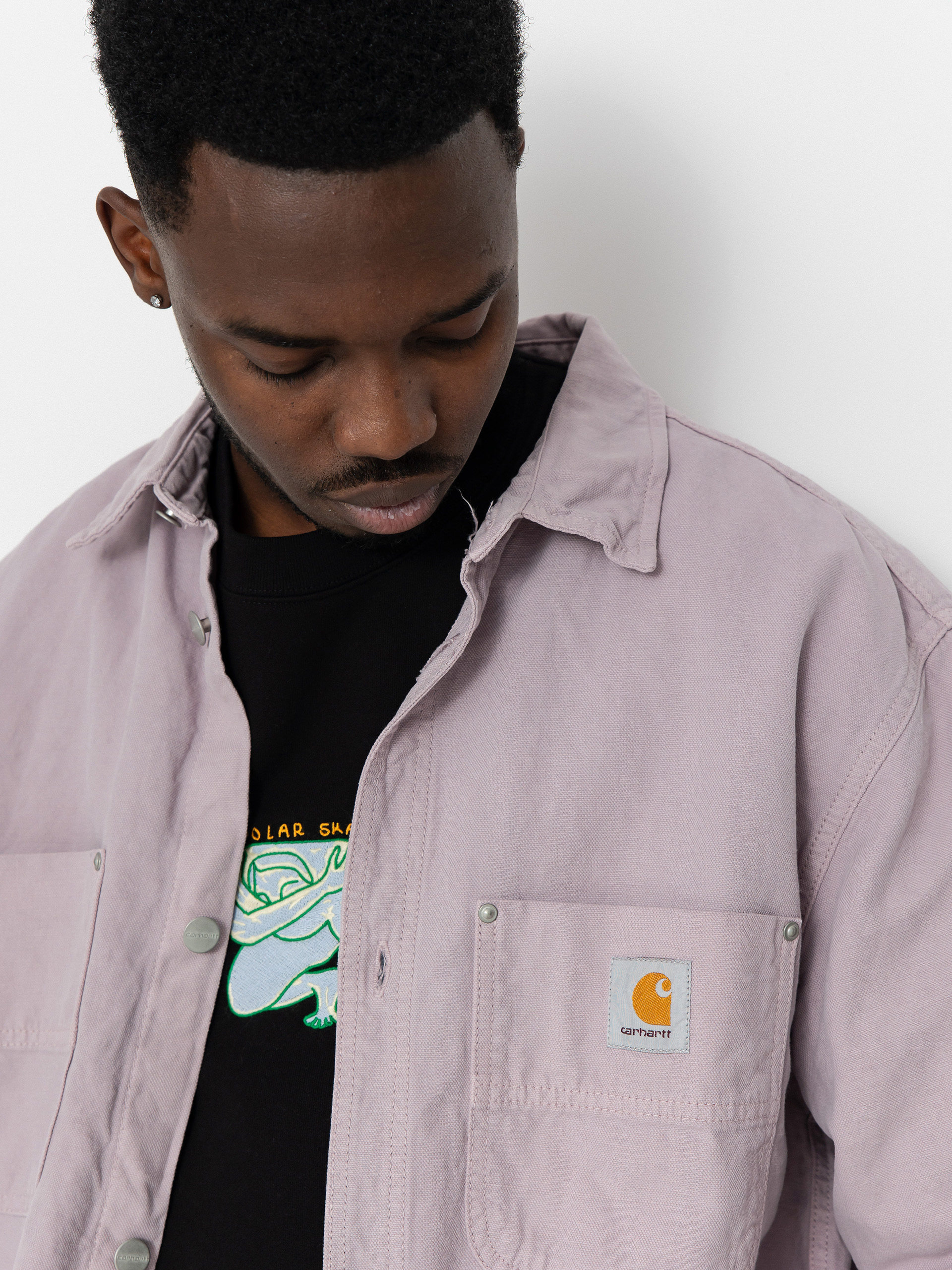 Geacă Carhartt WIP Walter (pink fog/garment dyed)