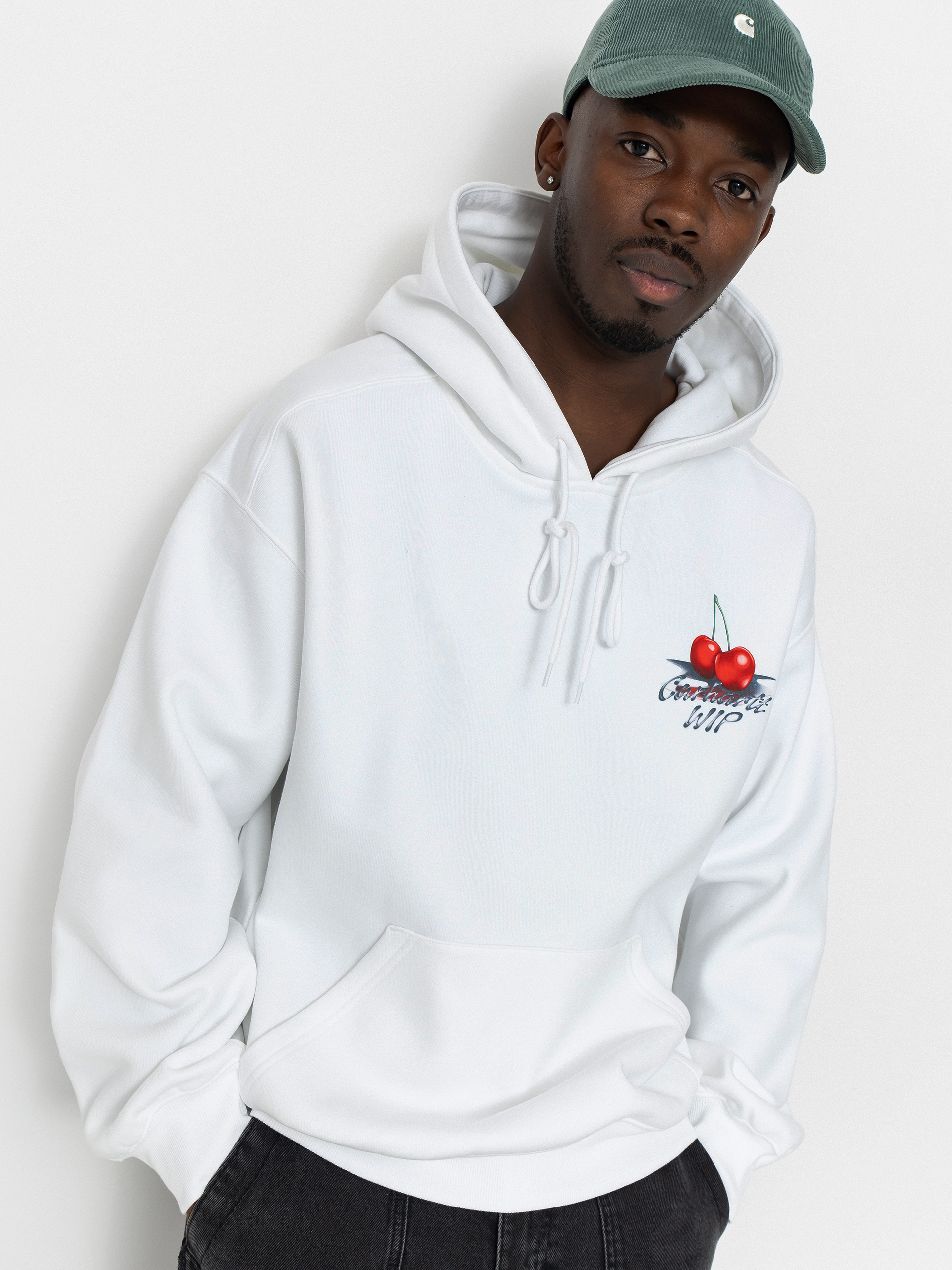 Hanorac cu glugă Carhartt WIP Jake Garcia HD (white)