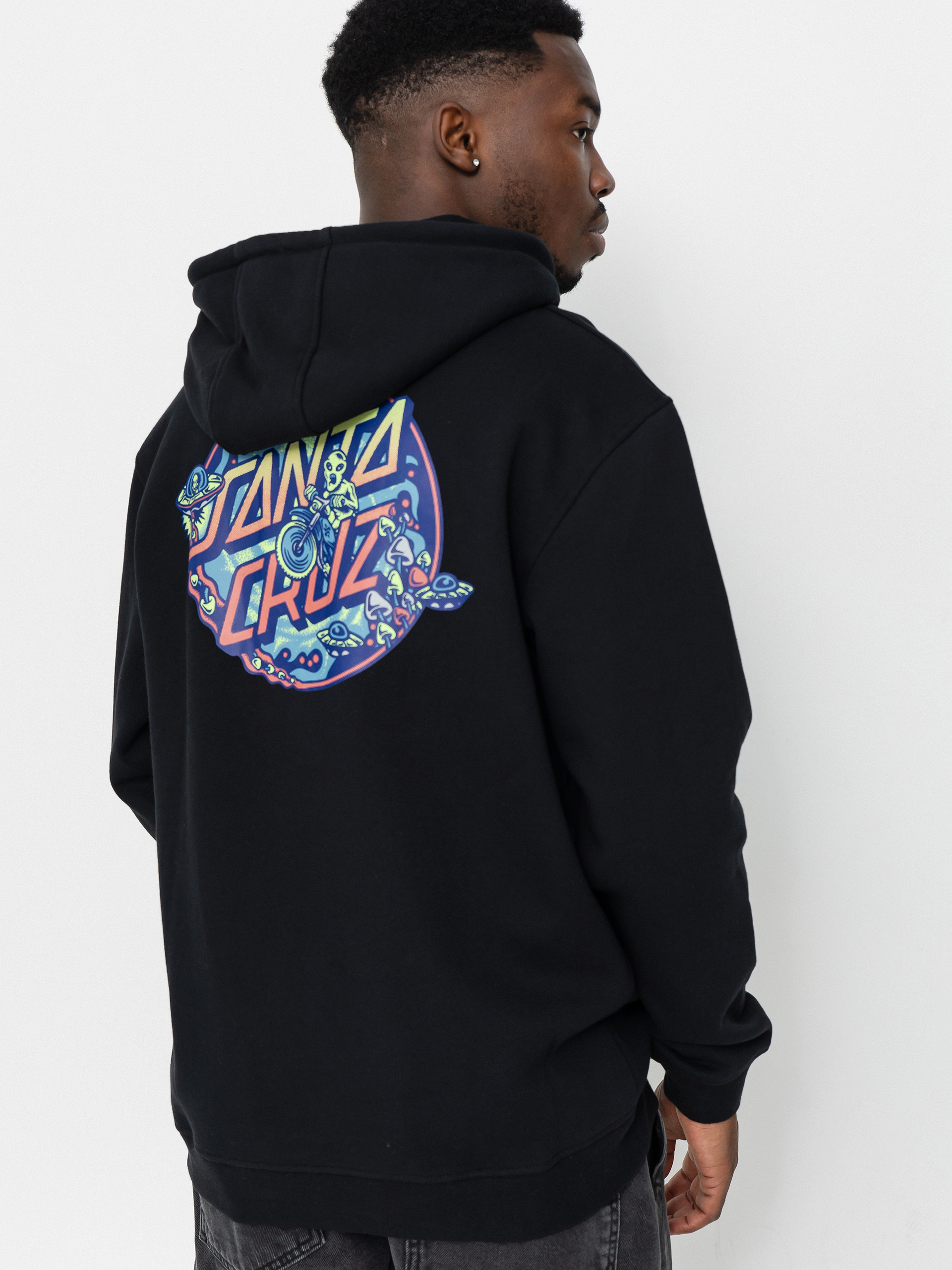 Hanorac cu glugă Santa Cruz Winkowski Dope Planet 2 Centre HD (black)