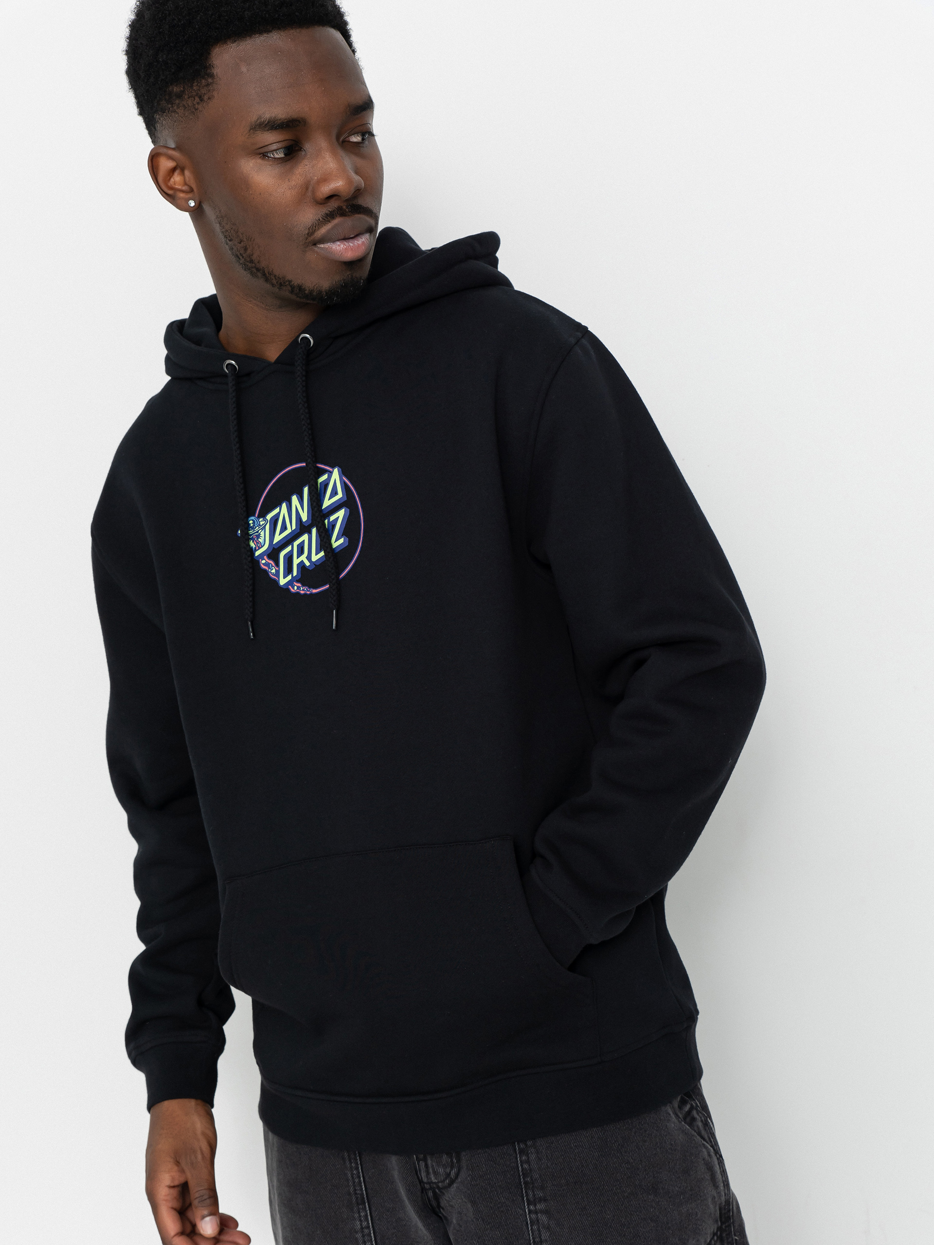 Hanorac cu glugă Santa Cruz Winkowski Dope Planet 2 Centre HD (black)