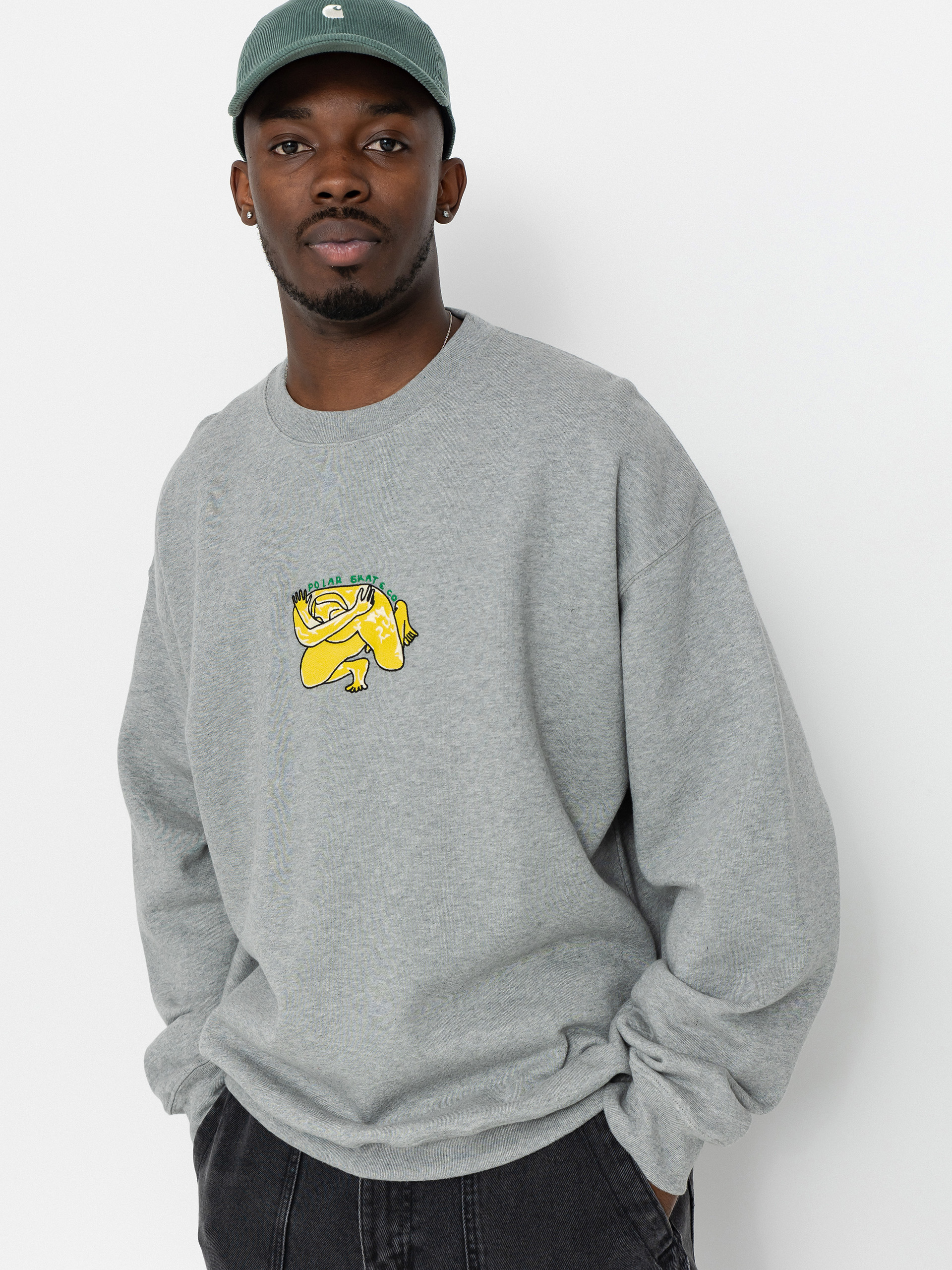 Hanorac Polar Skate Dave Crewneck Shy Bow (heather grey)