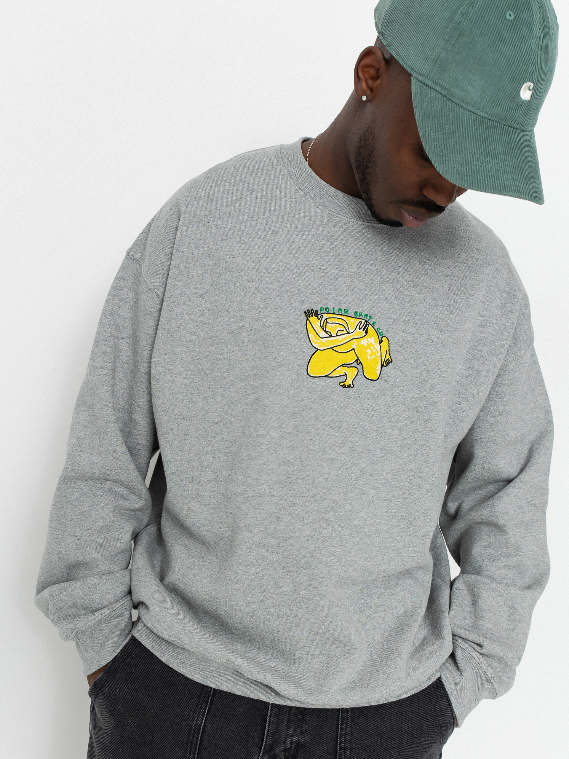Hanorac Polar Skate Dave Crewneck Shy Bow (heather grey)