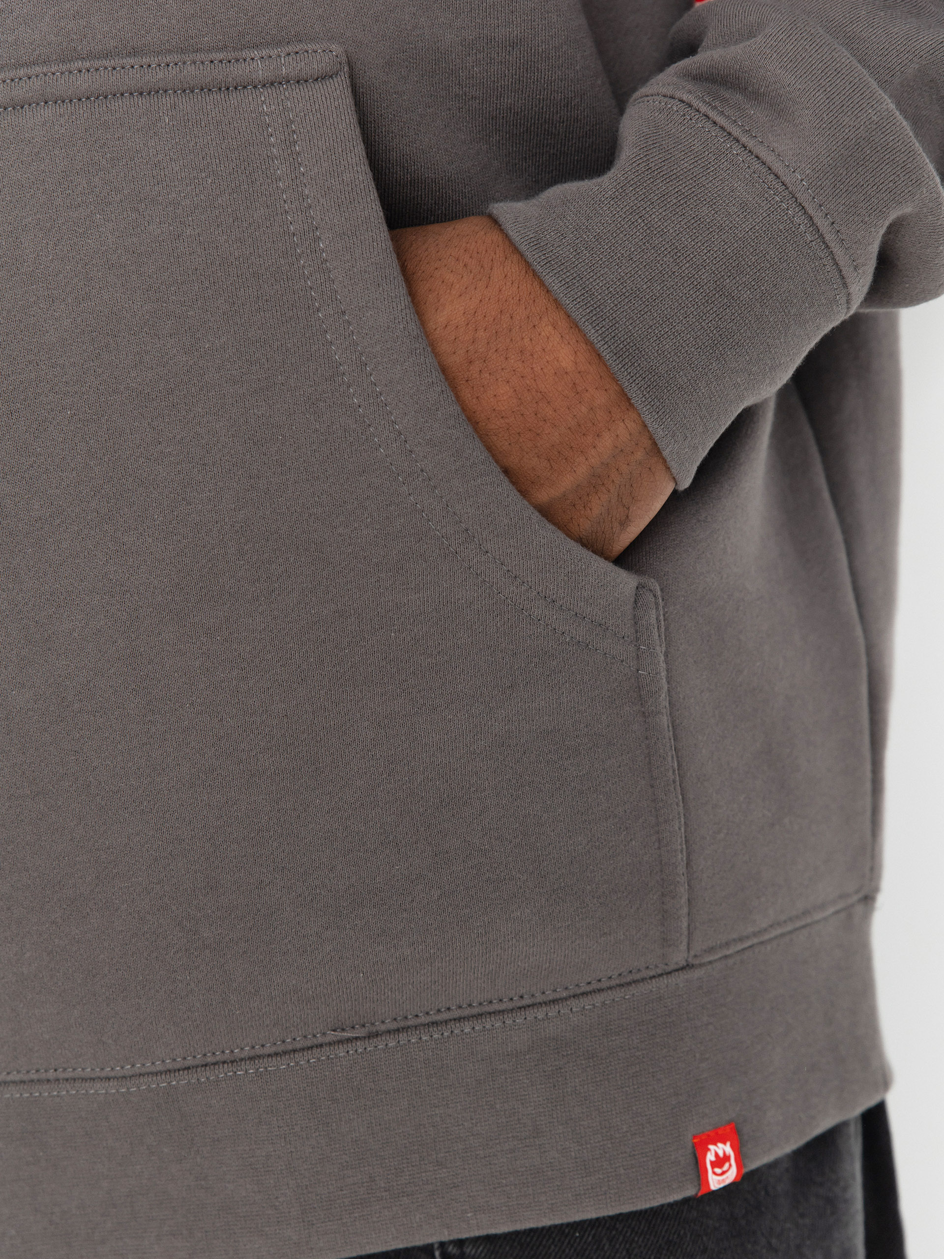 Hanorac cu glugă Spitfire Burnout HD (charcoal solid w/multi color prints)