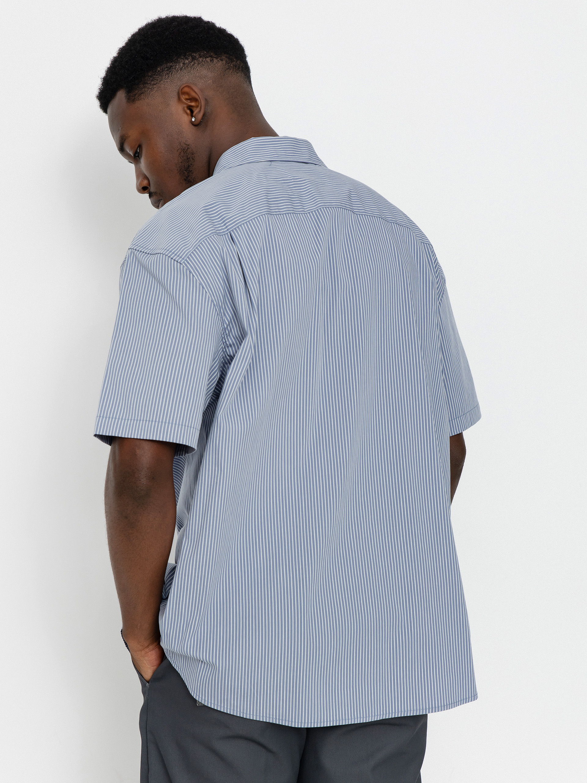 Cămașă Brixton Builders Auto (twilight blue/white stripe)