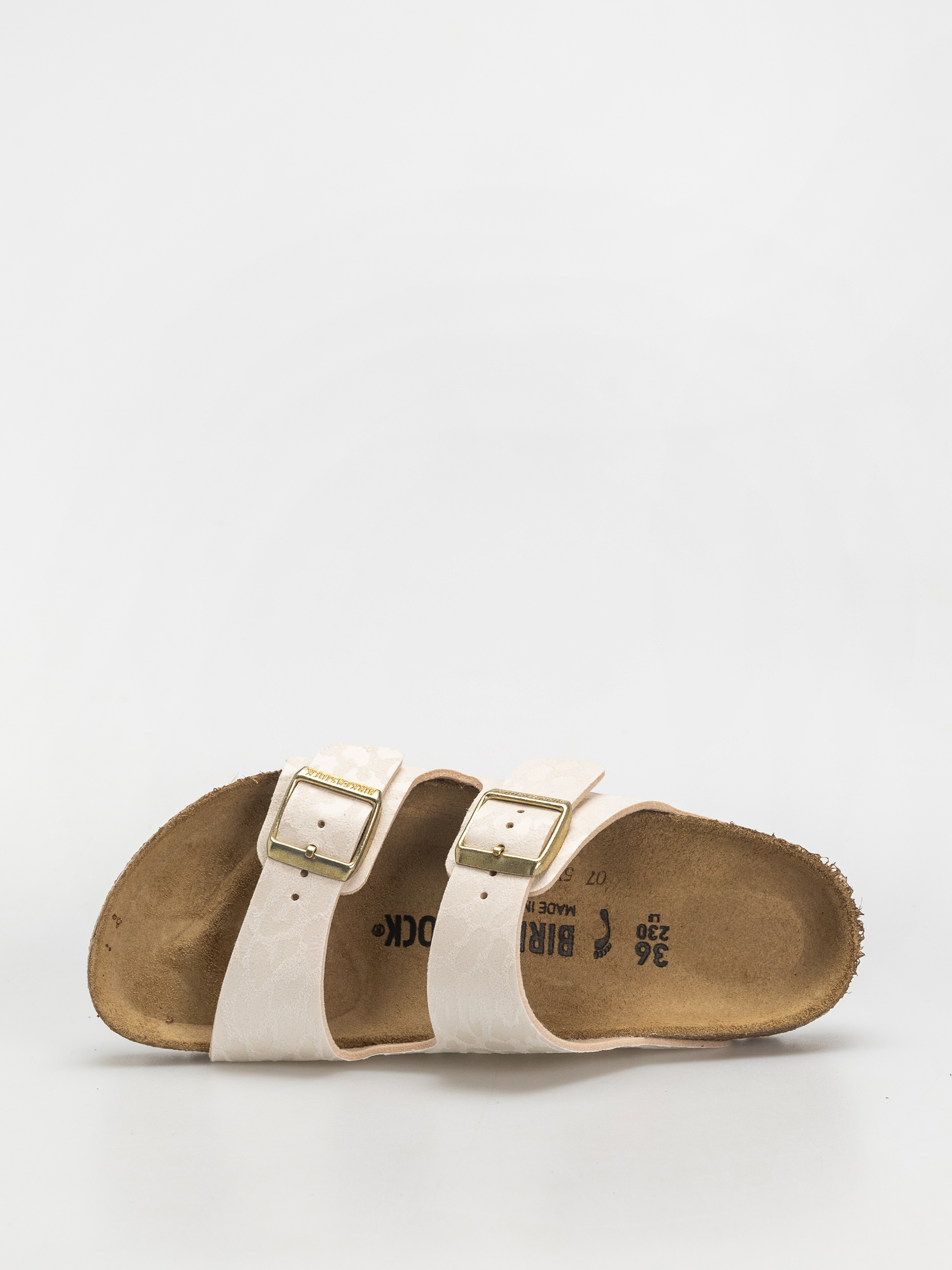 Șlapi Birkenstock Arizona Synthetics Narrow Wmn (leo eggshell)