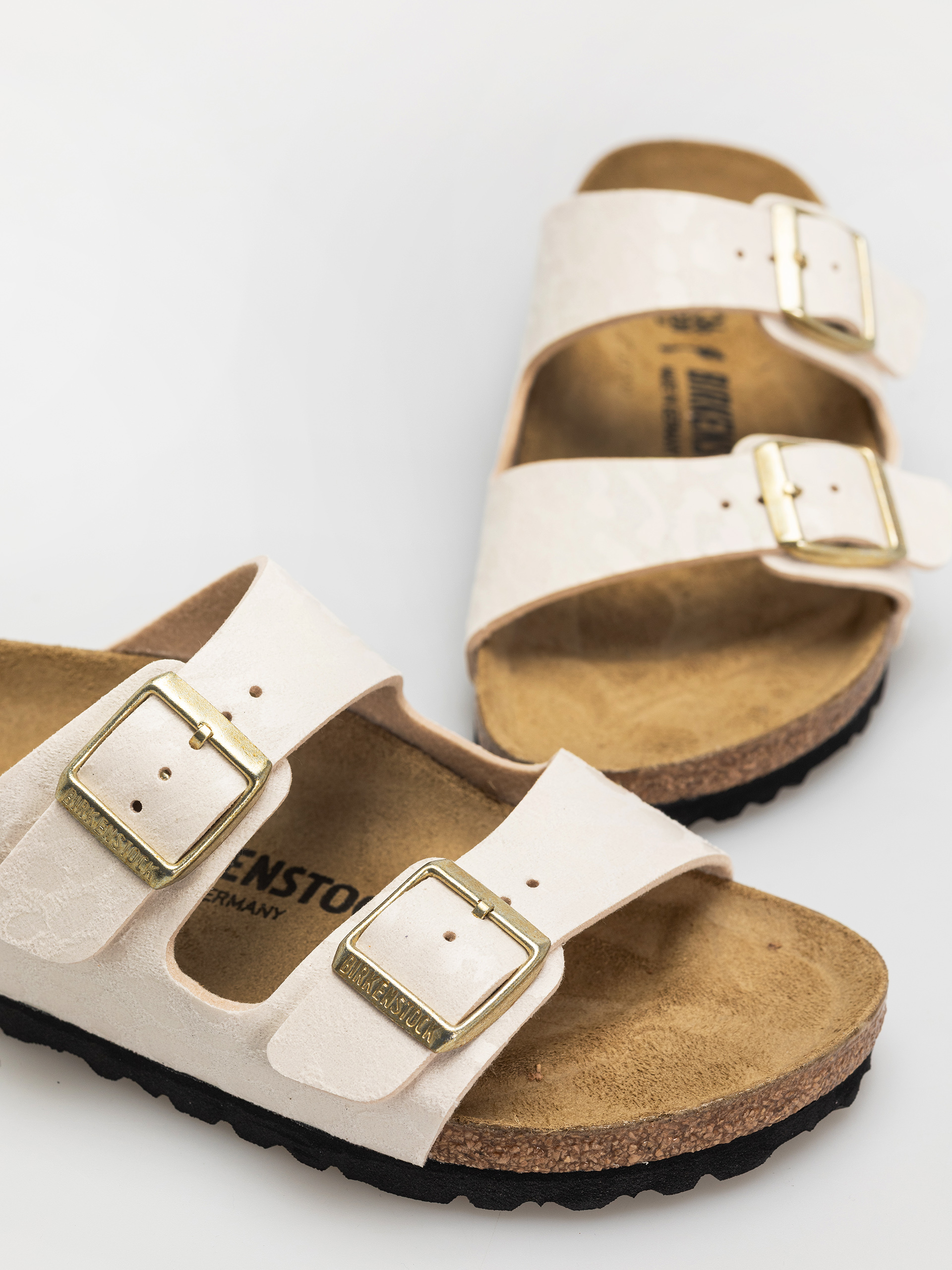 Șlapi Birkenstock Arizona Synthetics Narrow Wmn (leo eggshell)