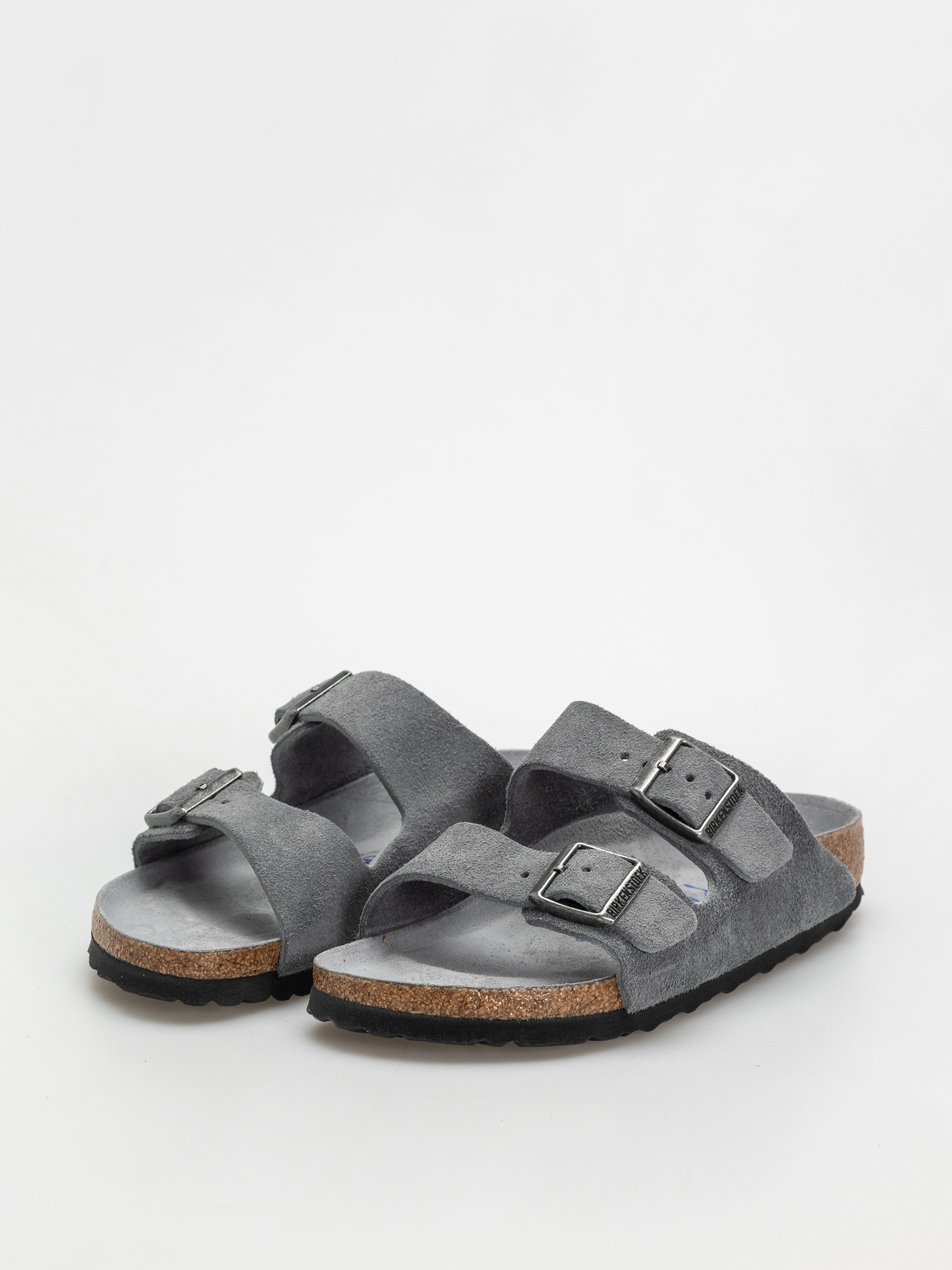Șlapi Birkenstock Arizona Suede Leather Narrow Wmn (basalt gray)