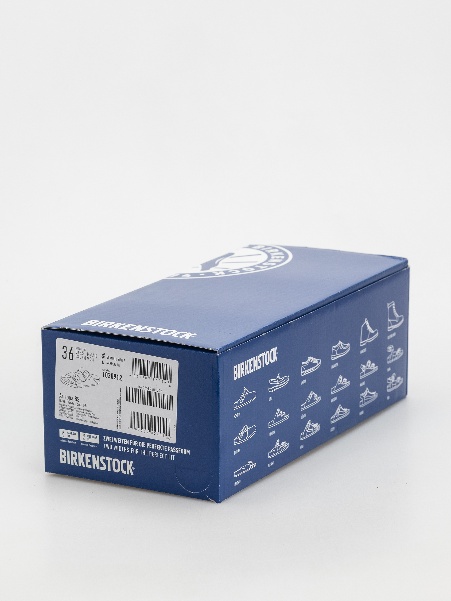 Șlapi Birkenstock Arizona Suede Leather Narrow Wmn (basalt gray)