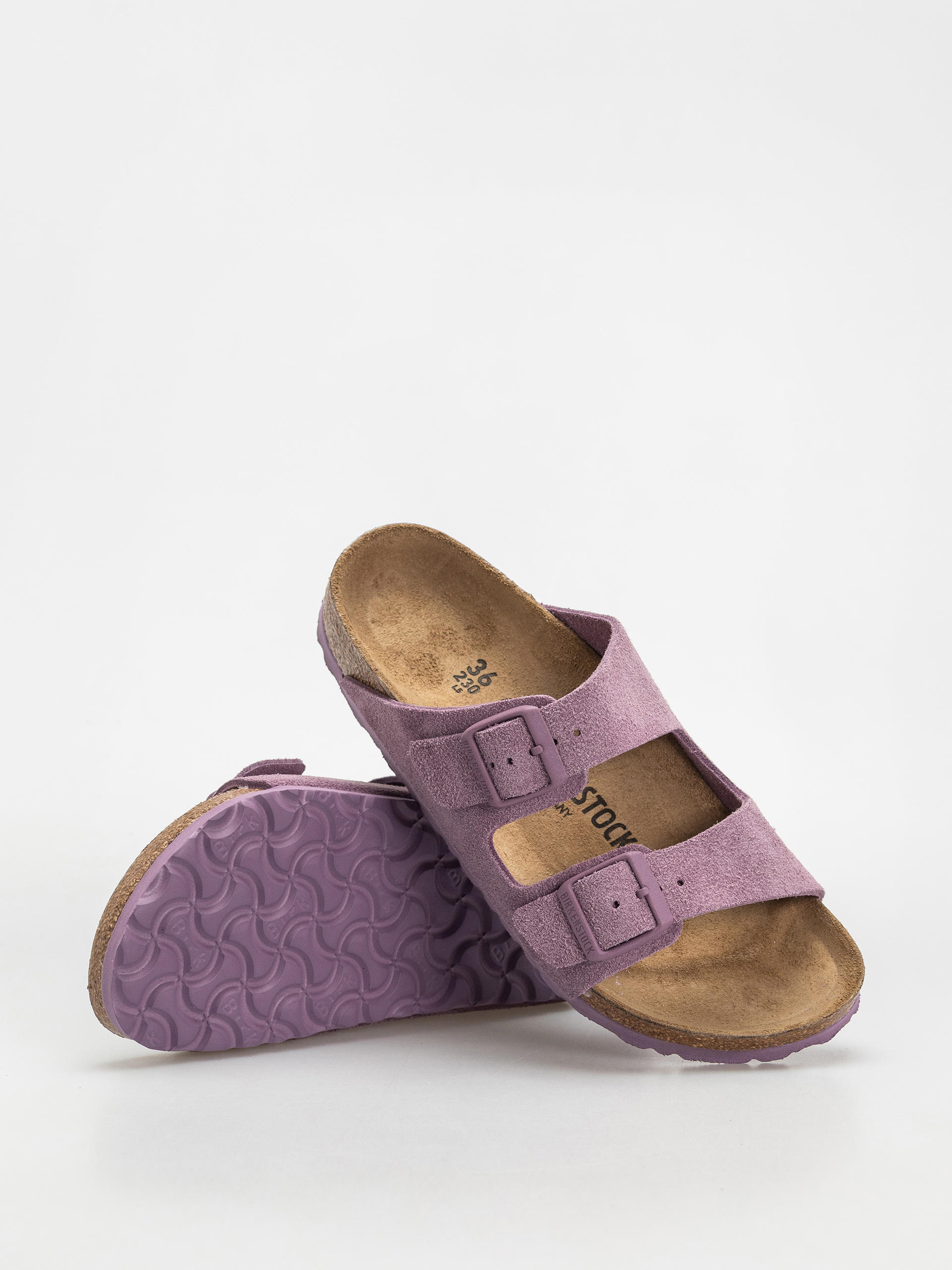 Șlapi Birkenstock Arizona Suede Leather Narrow Wmn (mauve)