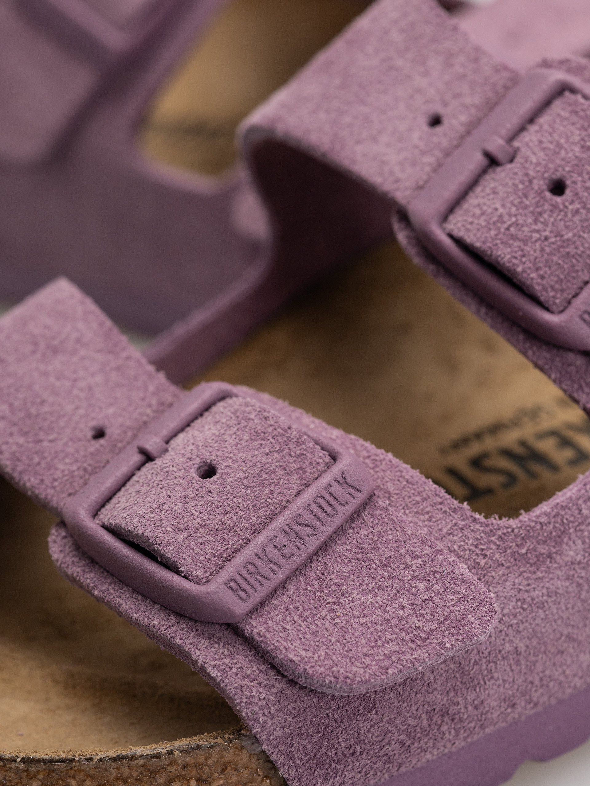 Șlapi Birkenstock Arizona Suede Leather Narrow Wmn (mauve)