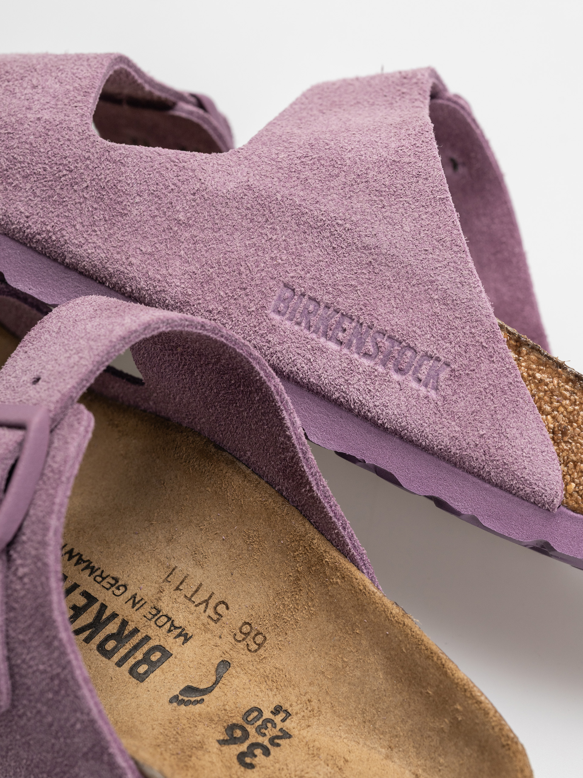 Șlapi Birkenstock Arizona Suede Leather Narrow Wmn (mauve)
