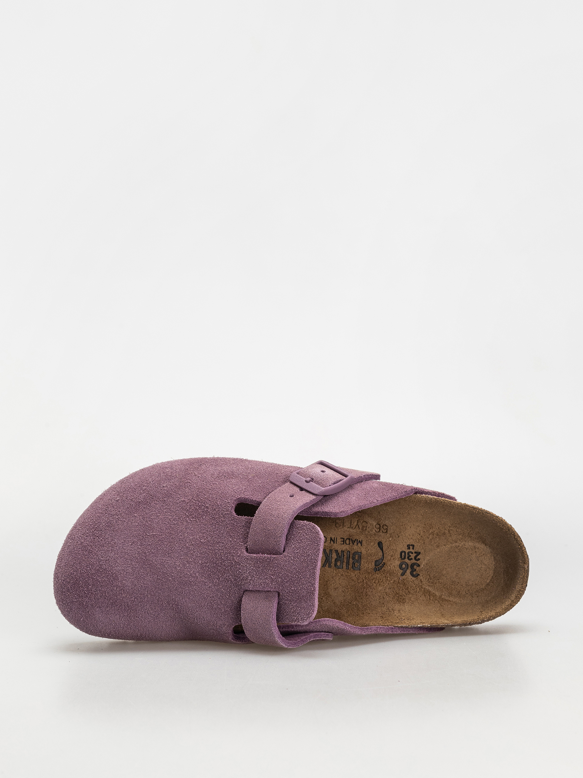 Șlapi Birkenstock Boston Suede Leather Narrow Wmn (mauve)