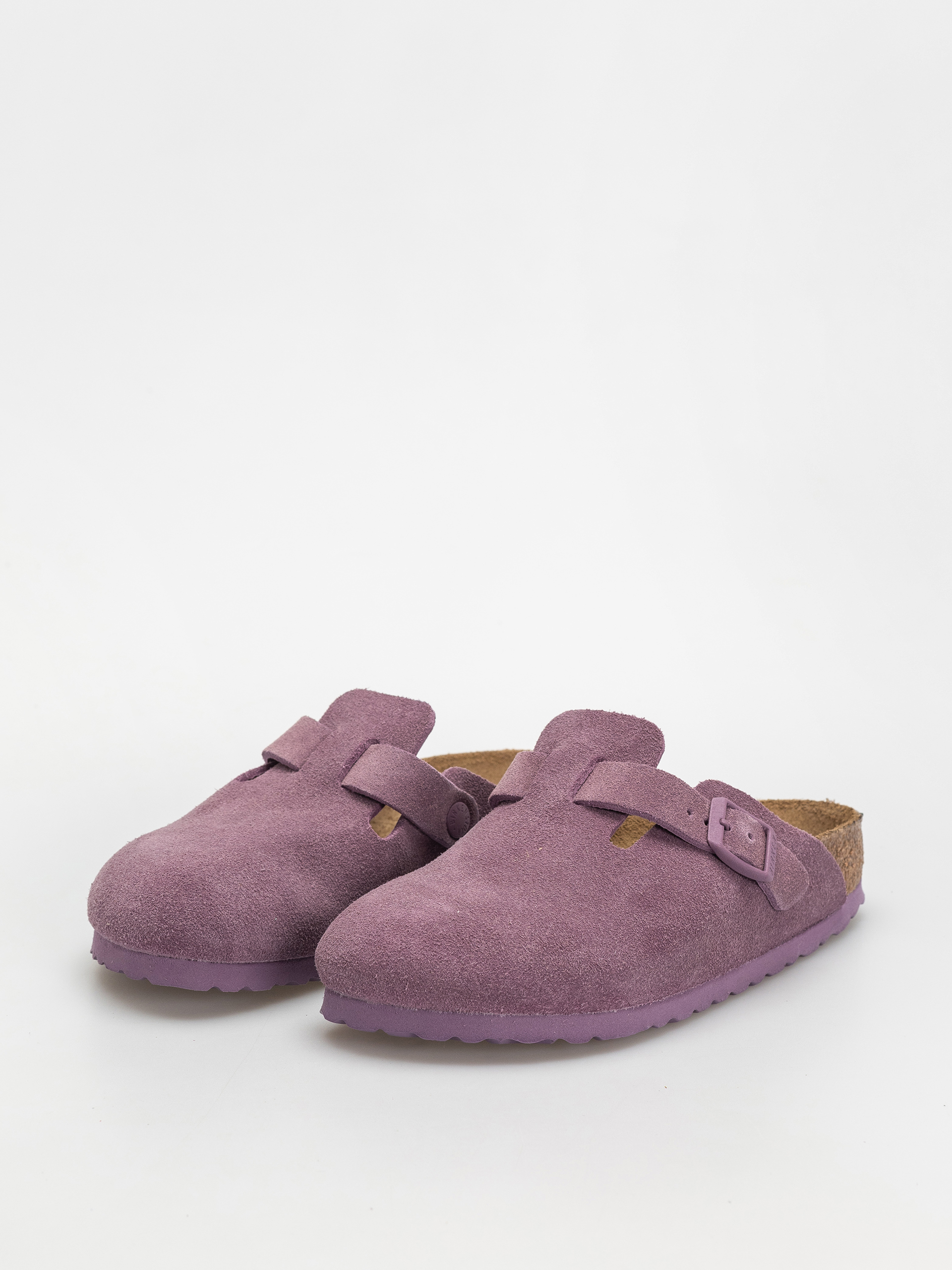 Șlapi Birkenstock Boston Suede Leather Narrow Wmn (mauve)