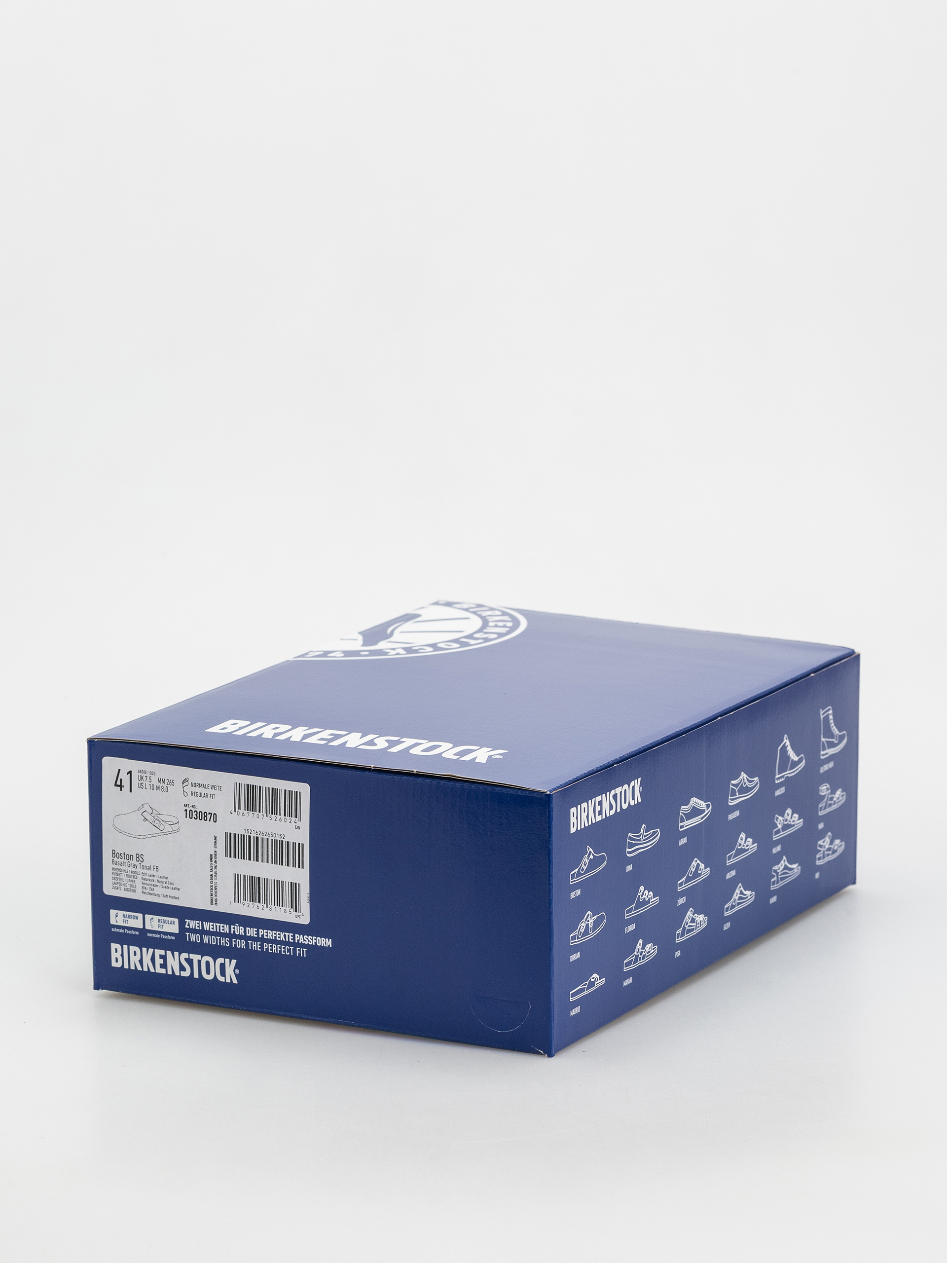 Șlapi Birkenstock Boston SFB Suede Leather Regular (basalt gray)