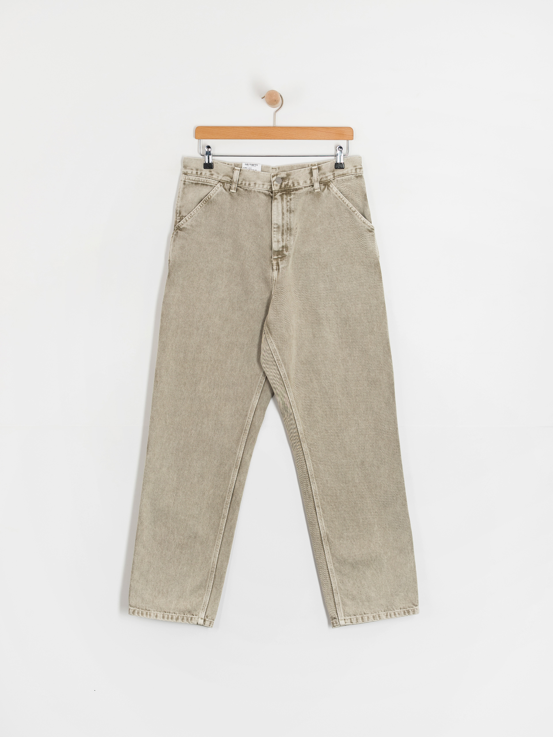 Pantaloni Carhartt WIP Single Knee (opuntia/chalk wash)