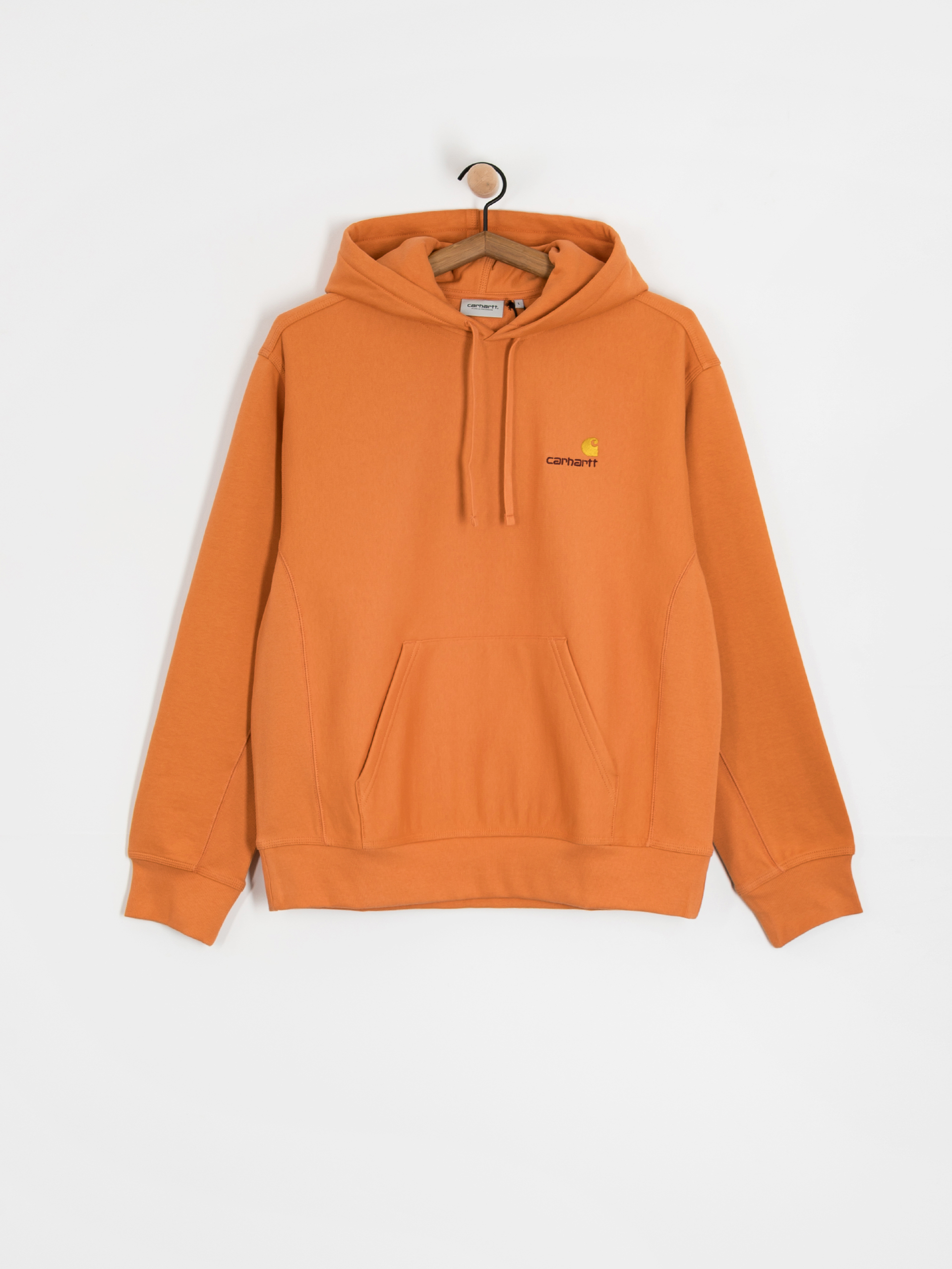 Hanorac cu glugă Carhartt WIP American Script HD (redhaven)