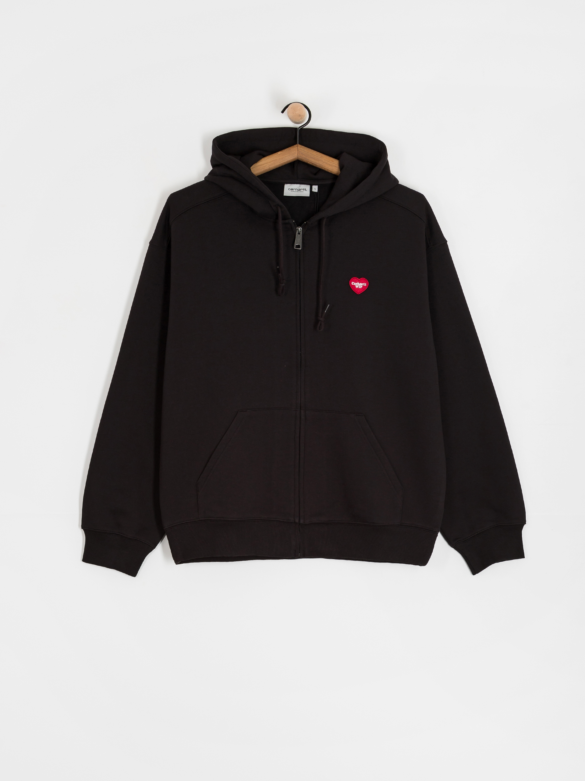 Hanorac cu glugă Carhartt WIP Heart II Hartt ZHD (black)