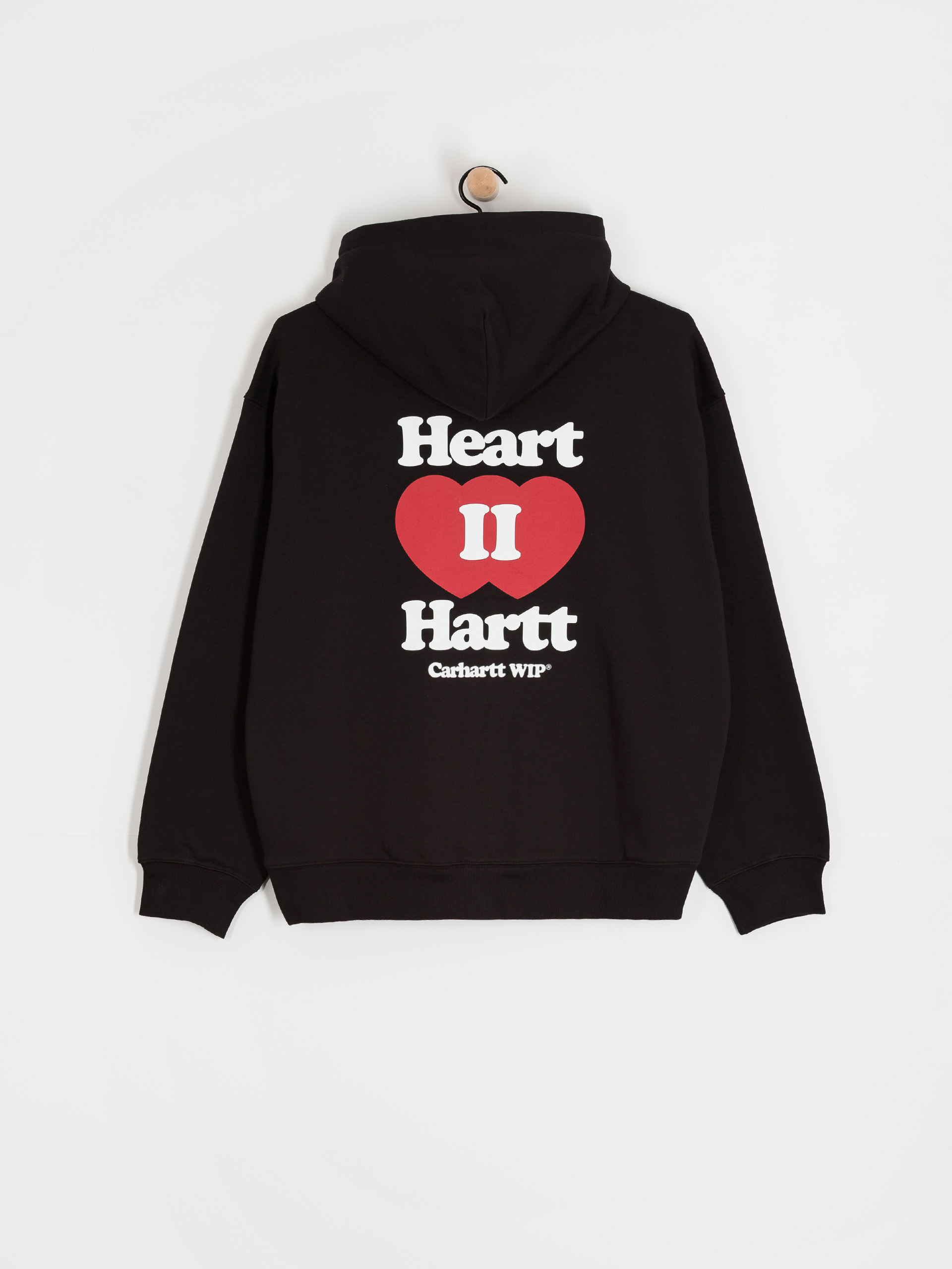Hanorac cu glugă Carhartt WIP Heart II Hartt ZHD (black)