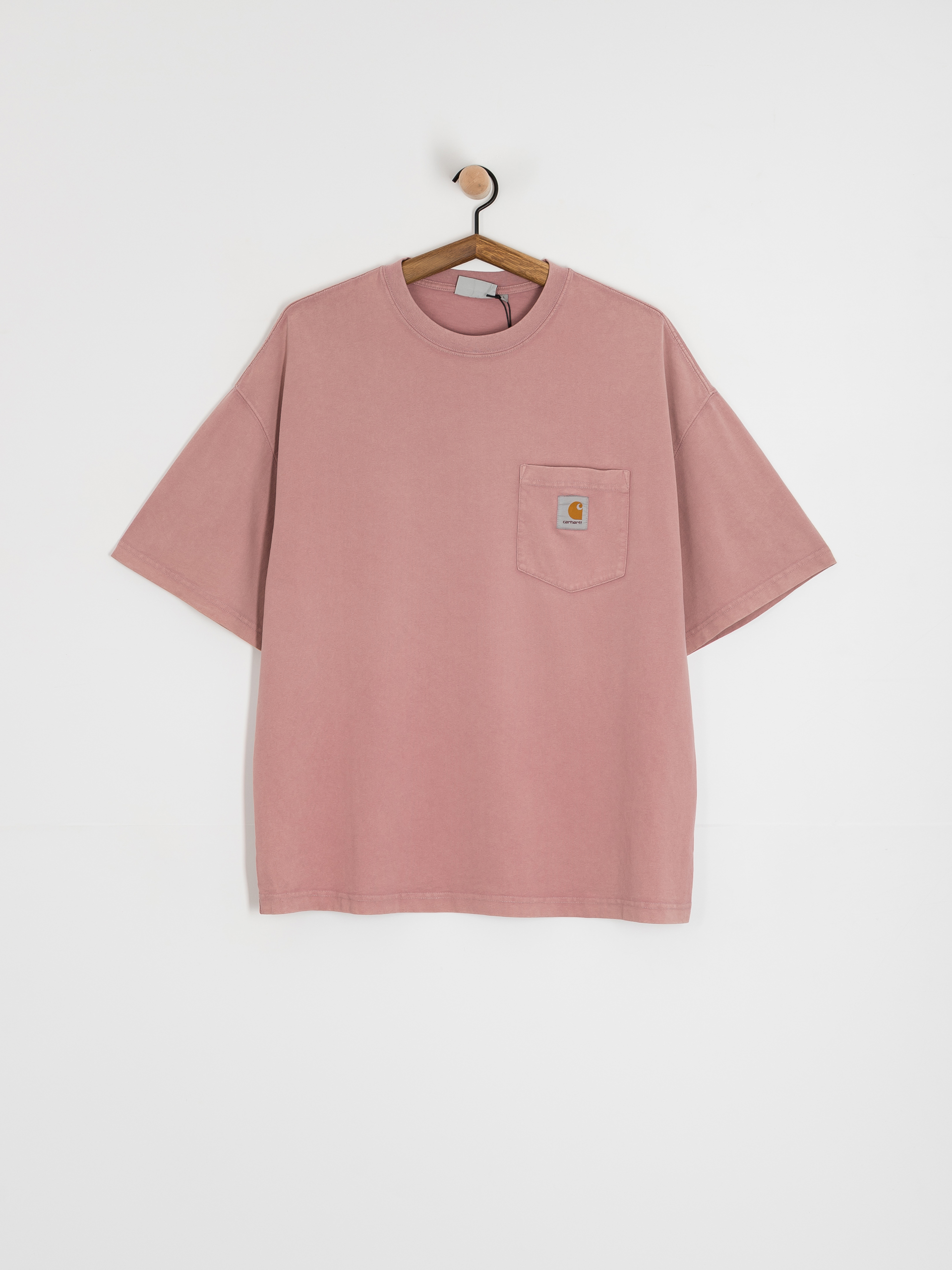 Tricou Carhartt WIP Hudson Pocket (daphne/chalk wash)