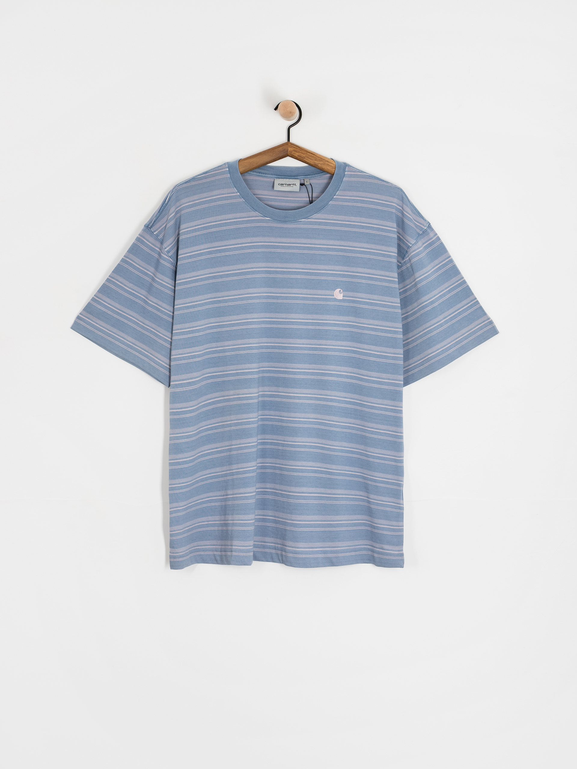 Tricou Carhartt WIP Brodine (brodine stripe/sorrent/indigo overdyed)