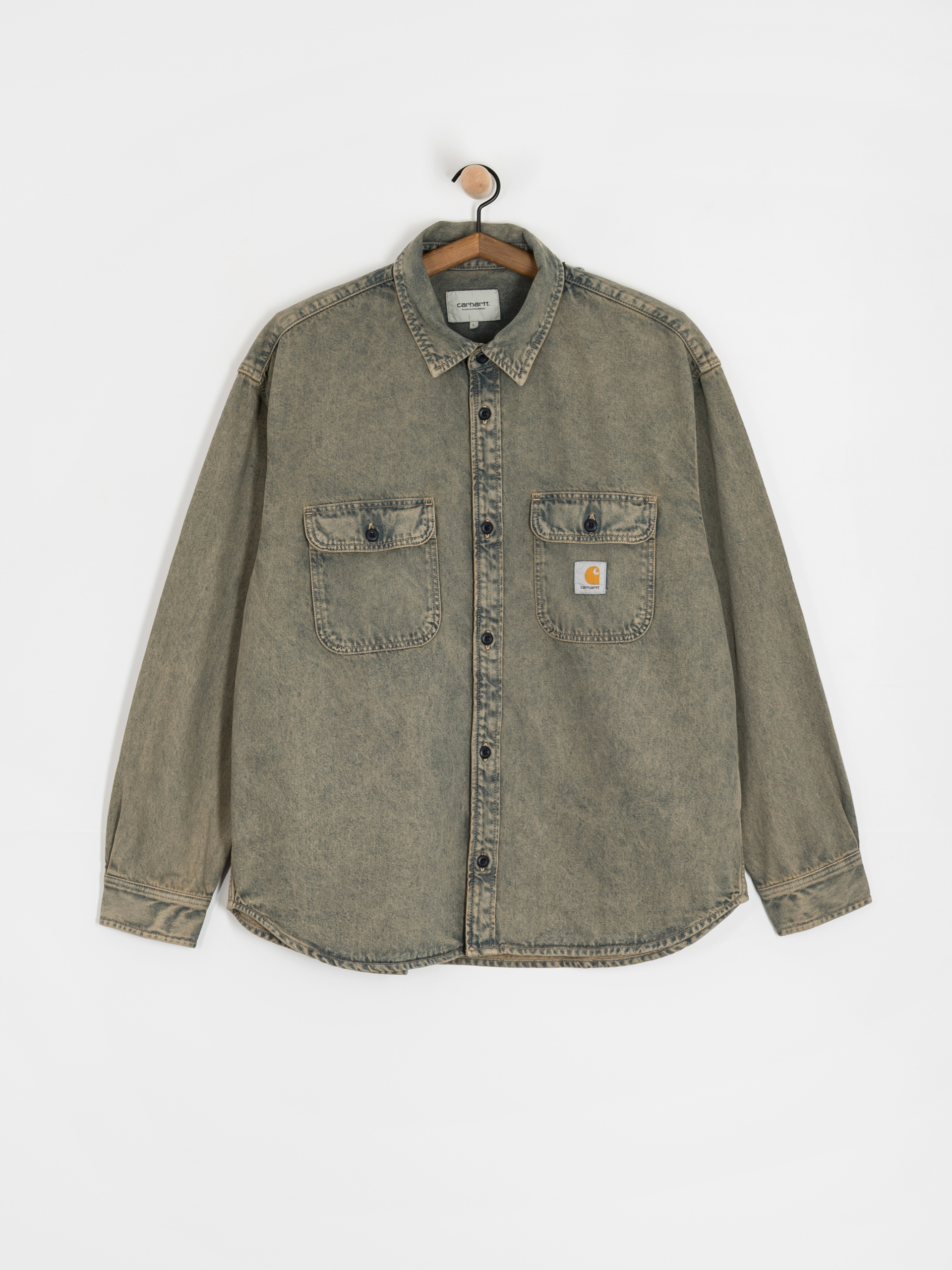 Geacă Carhartt WIP Tigan (blue/leather/garment dyed)