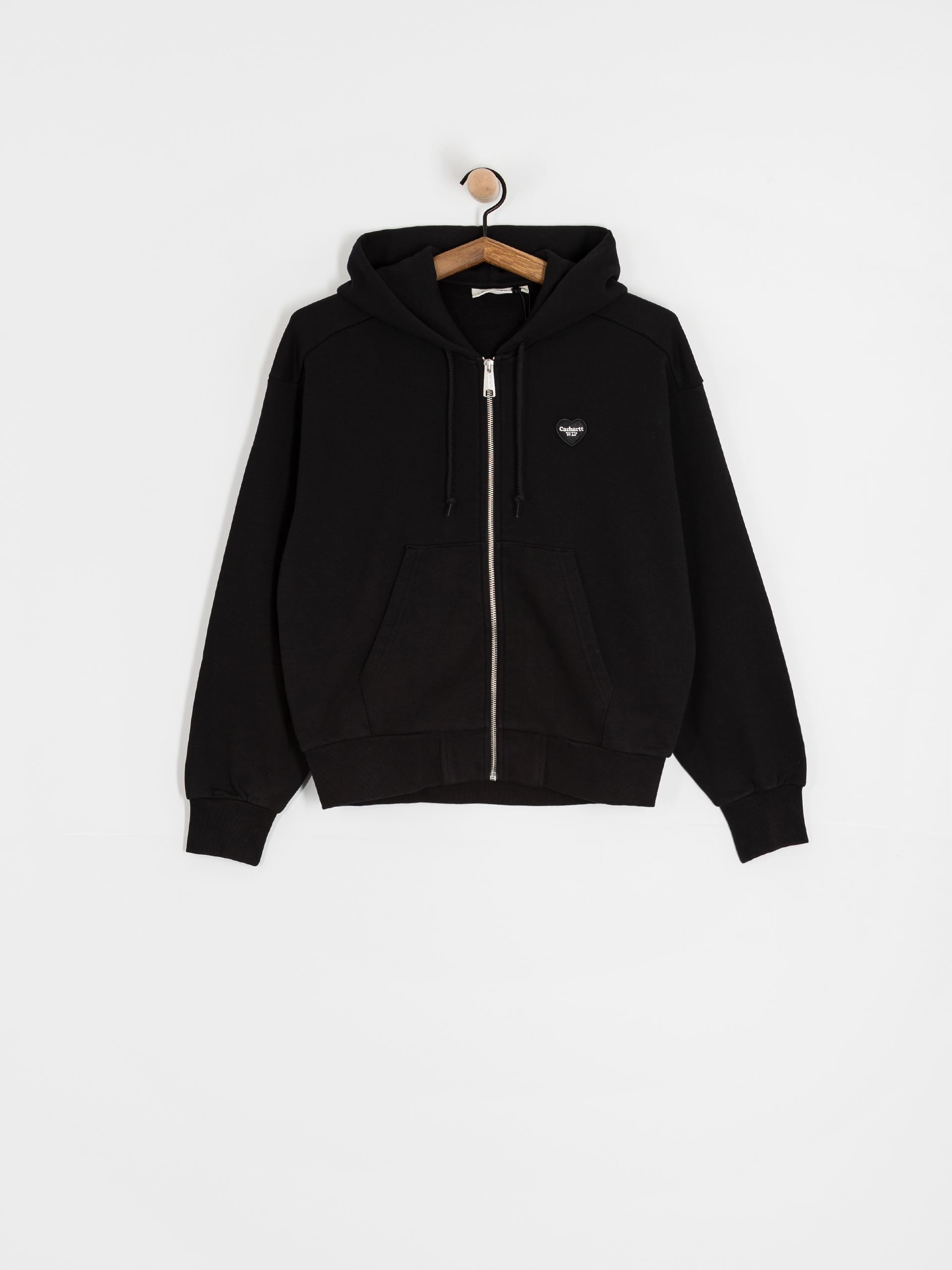 Hanorac cu glugă Carhartt WIP Heart II Hartt ZHD Wmn (black)