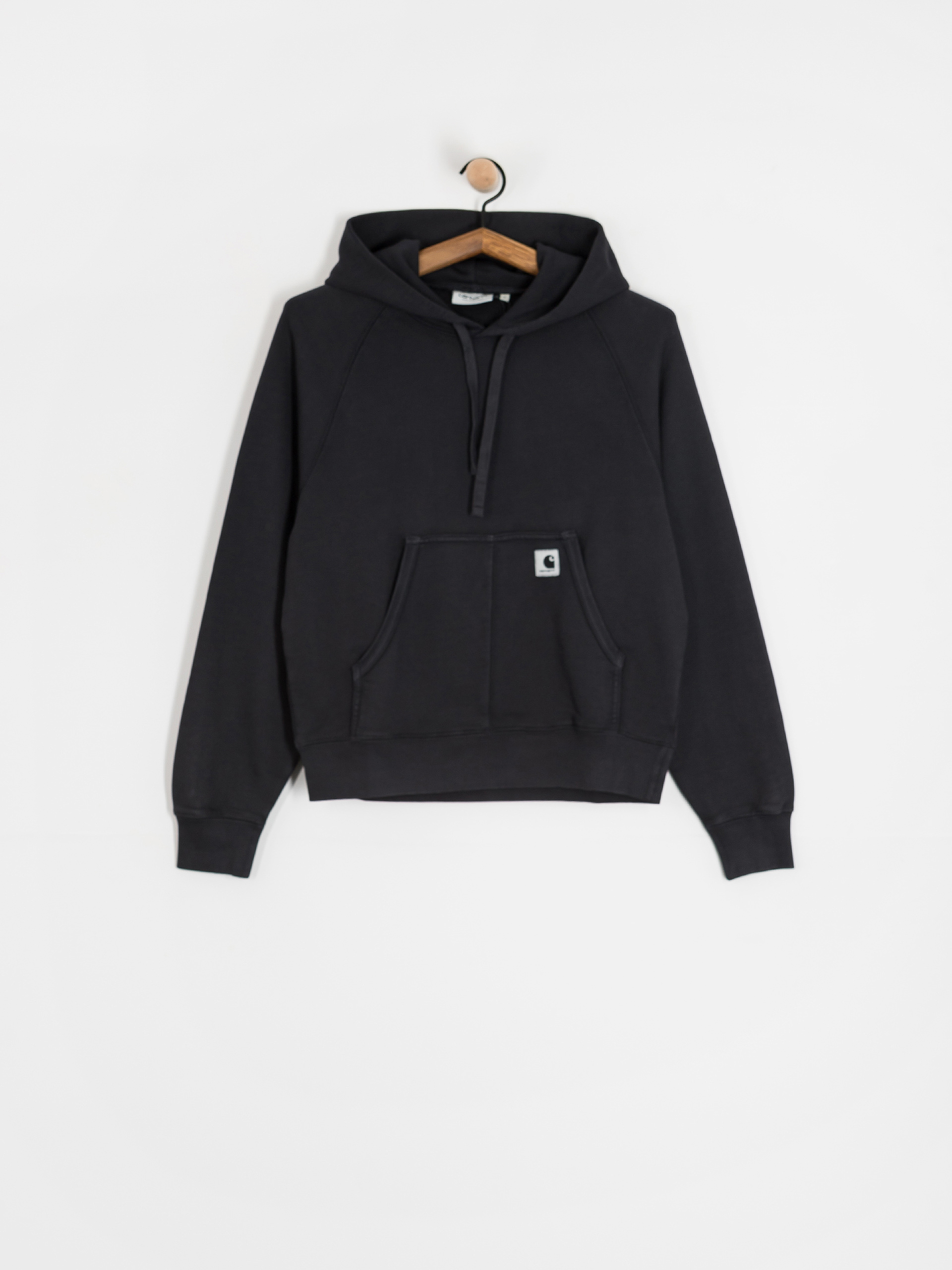 Hanorac cu glugă Carhartt WIP Hudson HD Wmn (black/chalk wash)