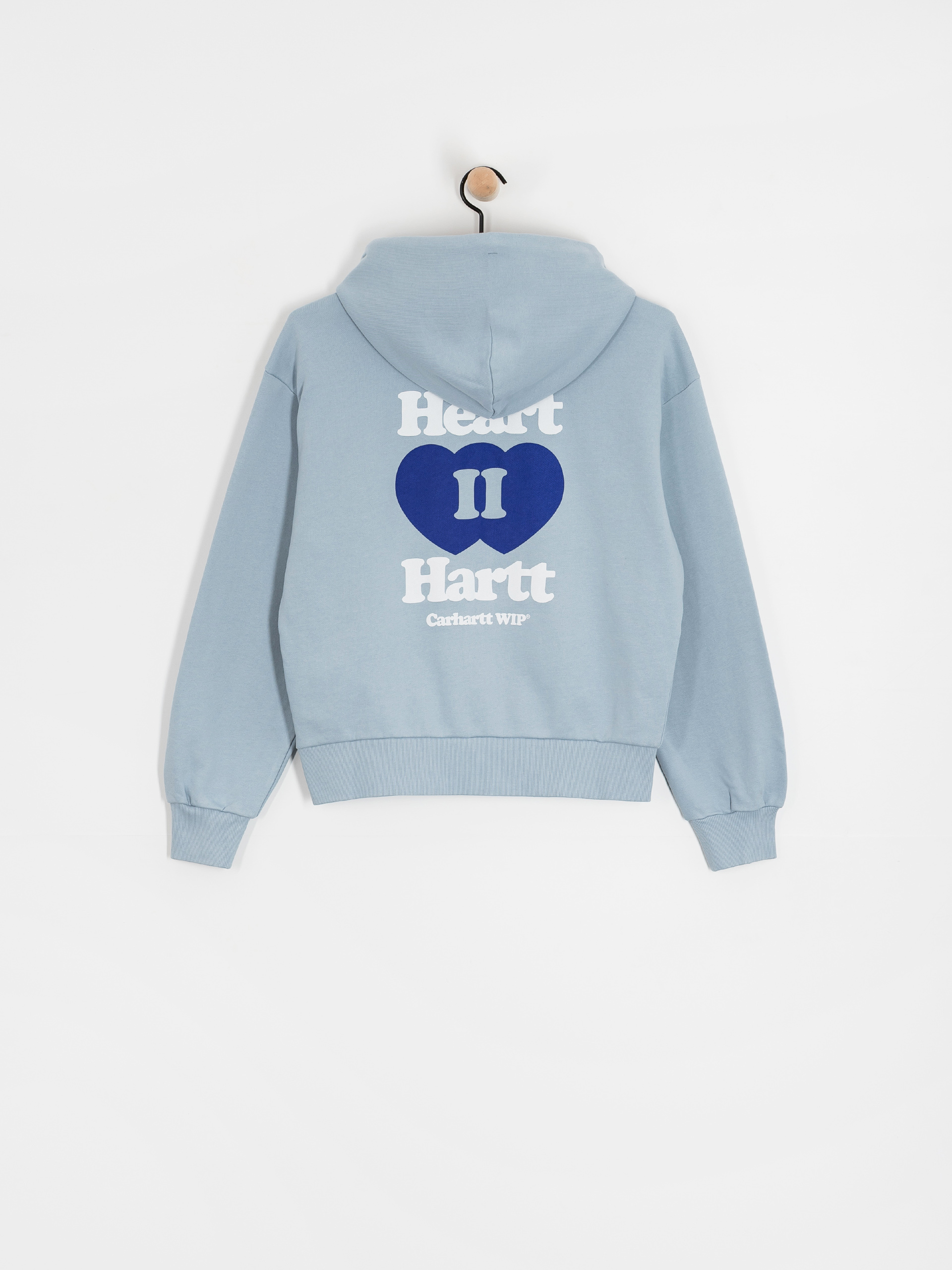Hanorac cu glugă Carhartt WIP Heart II Hartt ZHD Wmn (blue fog)