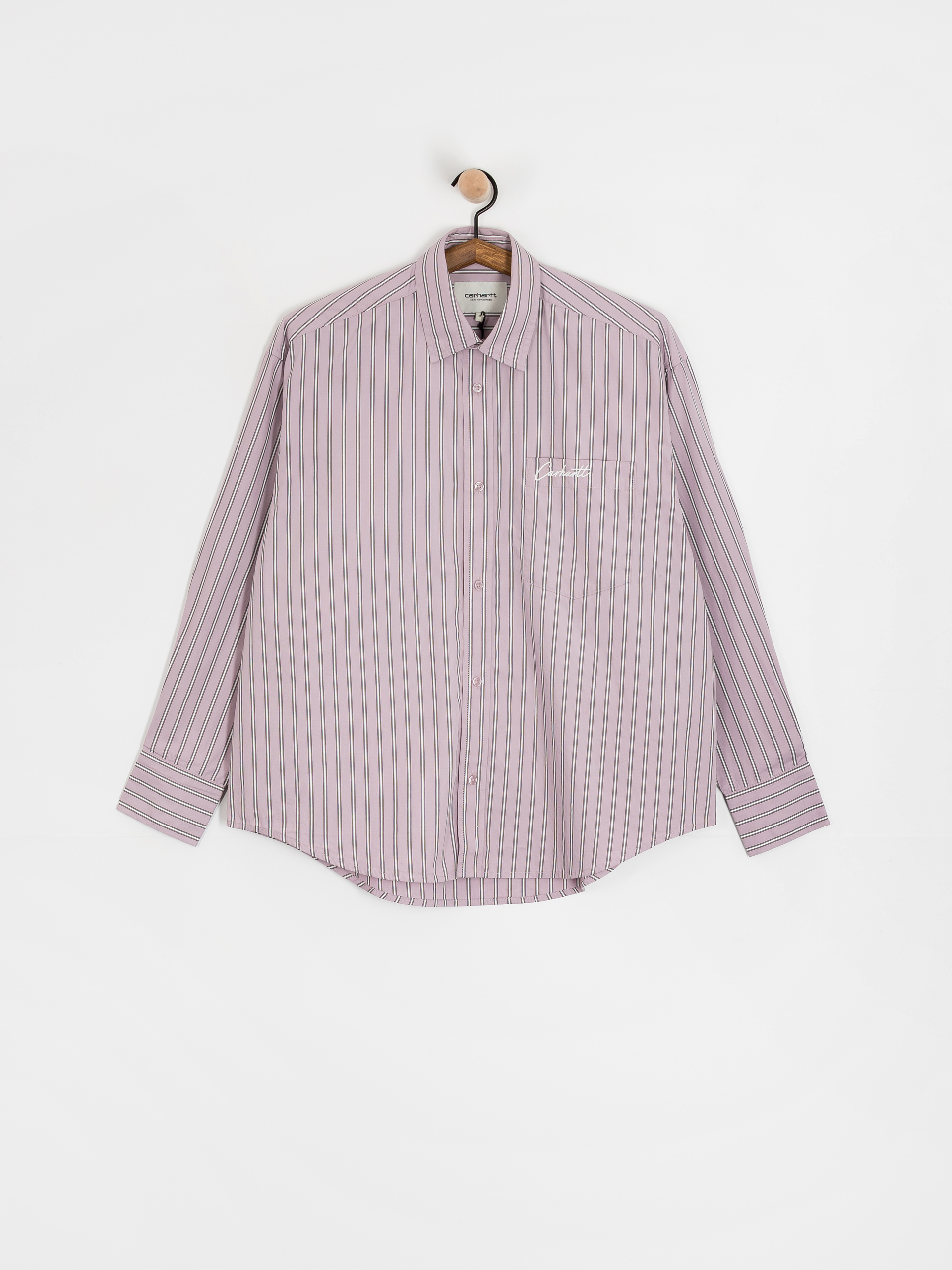 Cămașă Carhartt WIP Grimsby Wmn (grimsby stripe/pink fog)