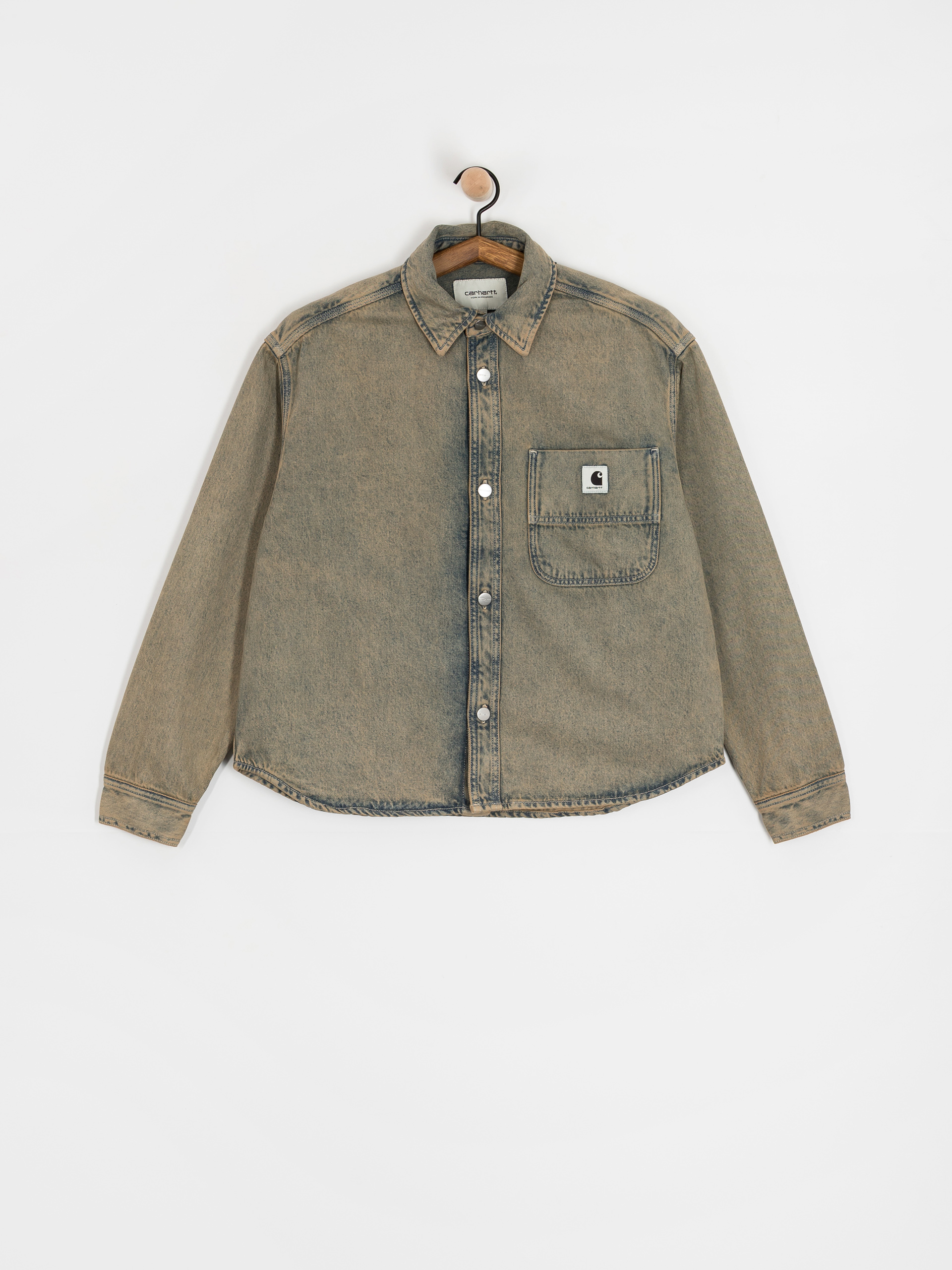 Geacă Carhartt WIP Georgia Wmn (blue/leather/garment dyed)