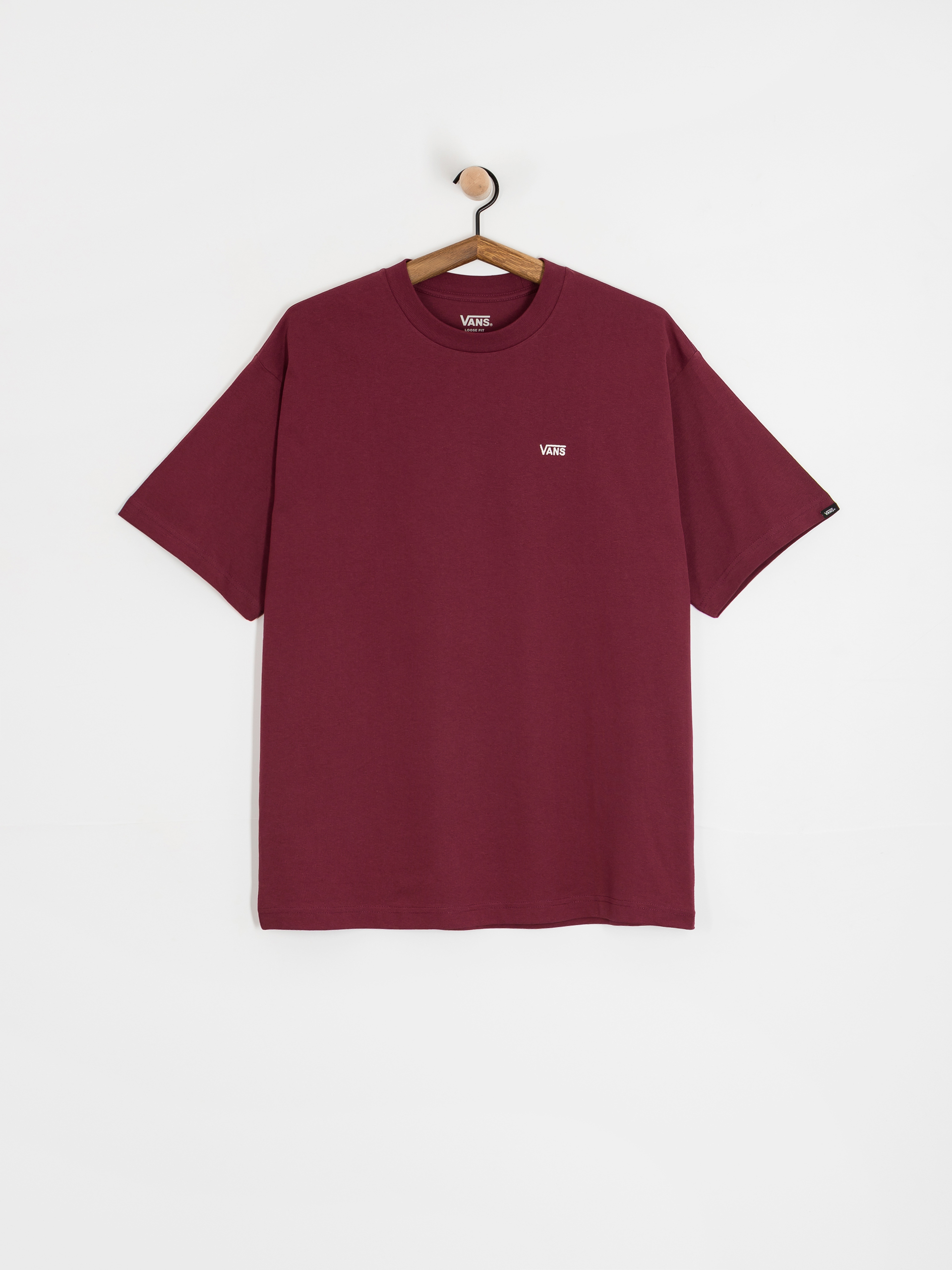 Tricou Vans Left Chest II Loose (burgundy)