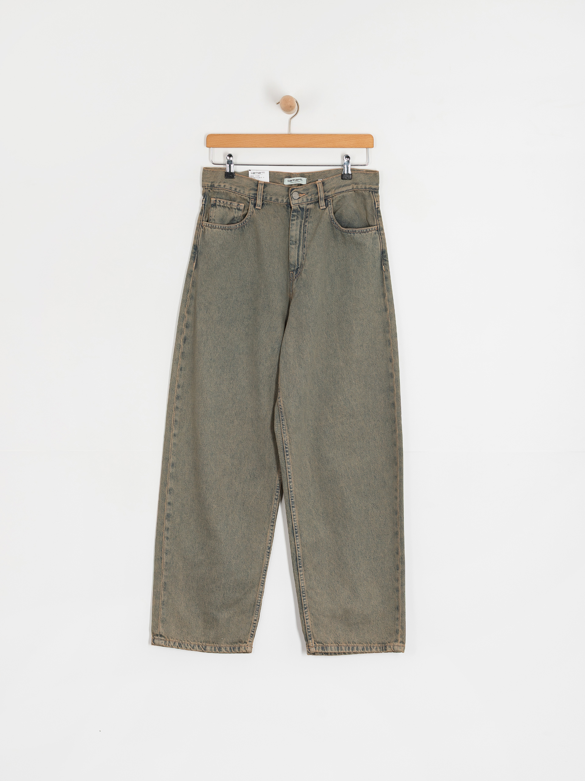 Pantaloni Carhartt WIP Brandon Wmn (blue/leather/garment dyed)