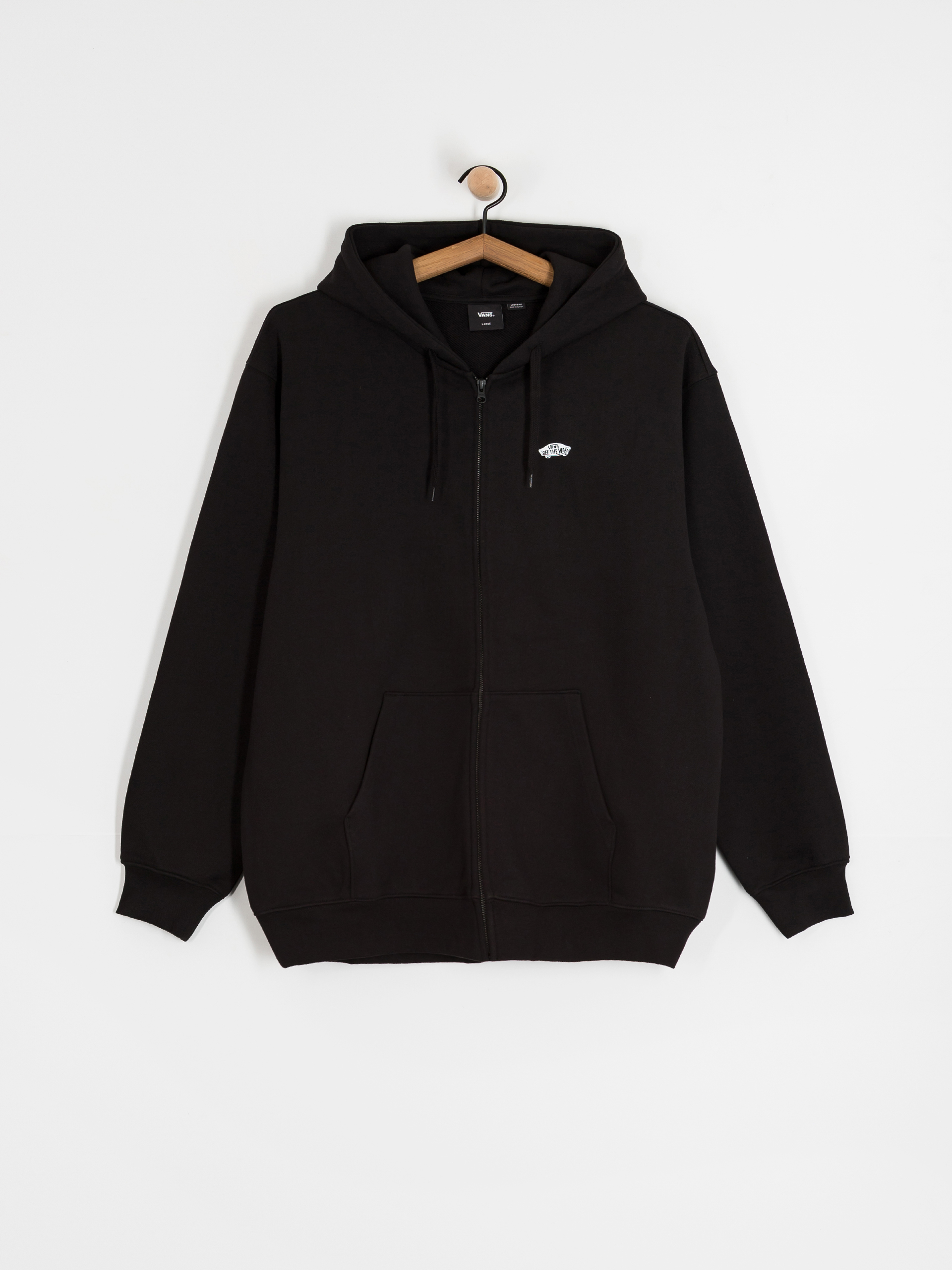 Hanorac cu glugă Vans Style 76 II Loose Ft ZHD (black/white)