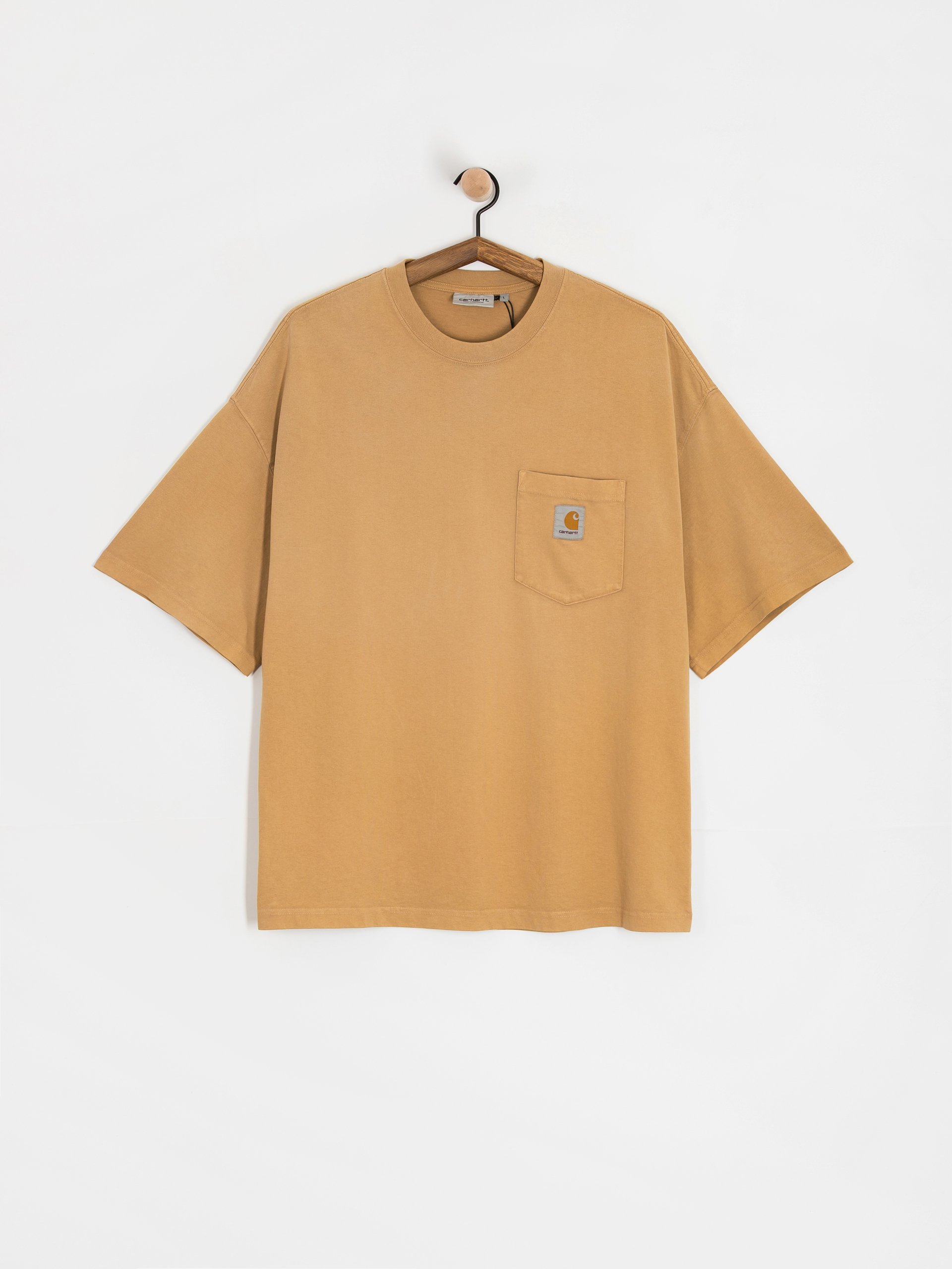Tricou Carhartt WIP Hudson Pocket (dusty h brown/chalk wash)
