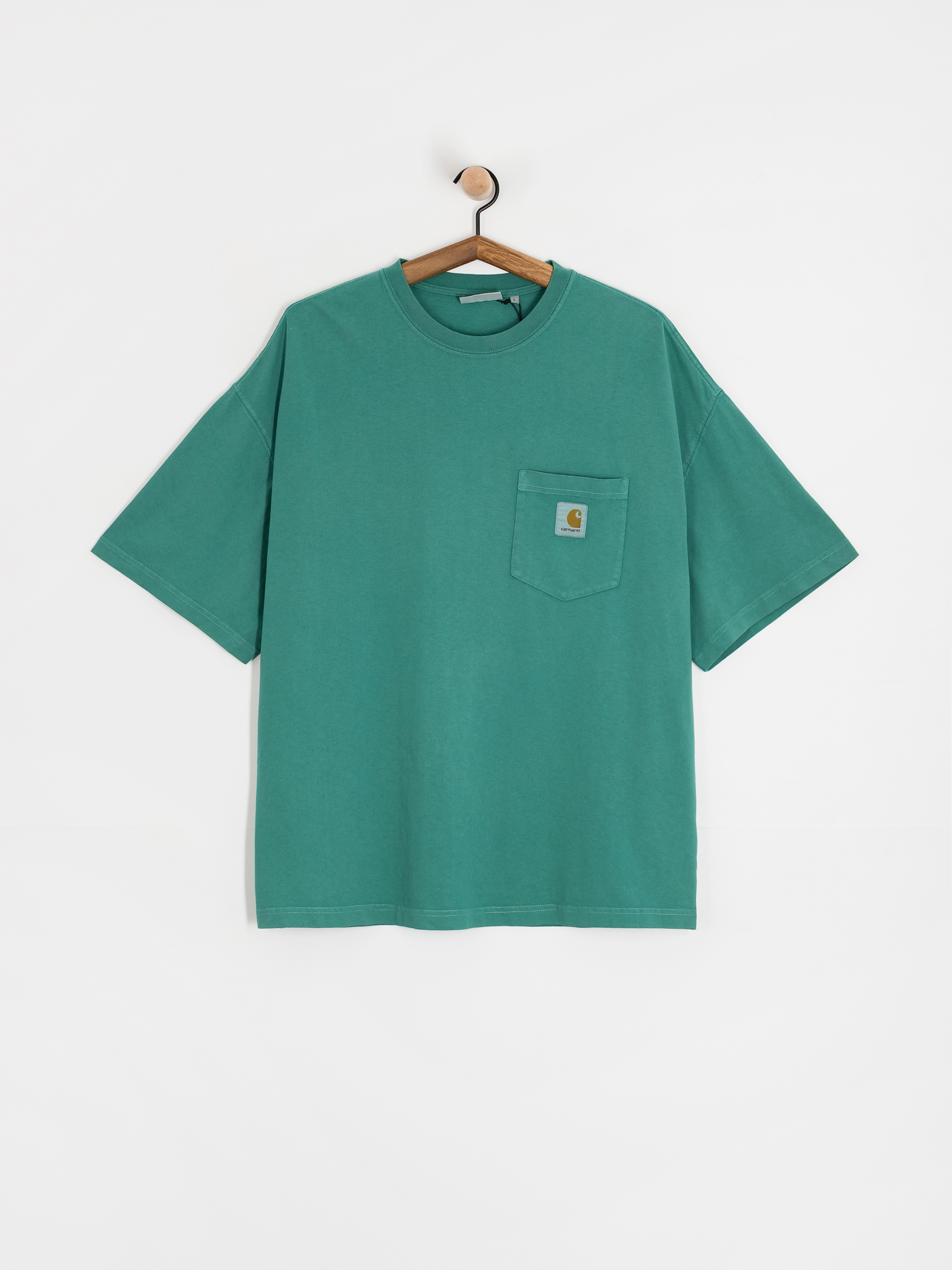 Tricou Carhartt WIP Hudson Pocket (saguaro/chalk wash)