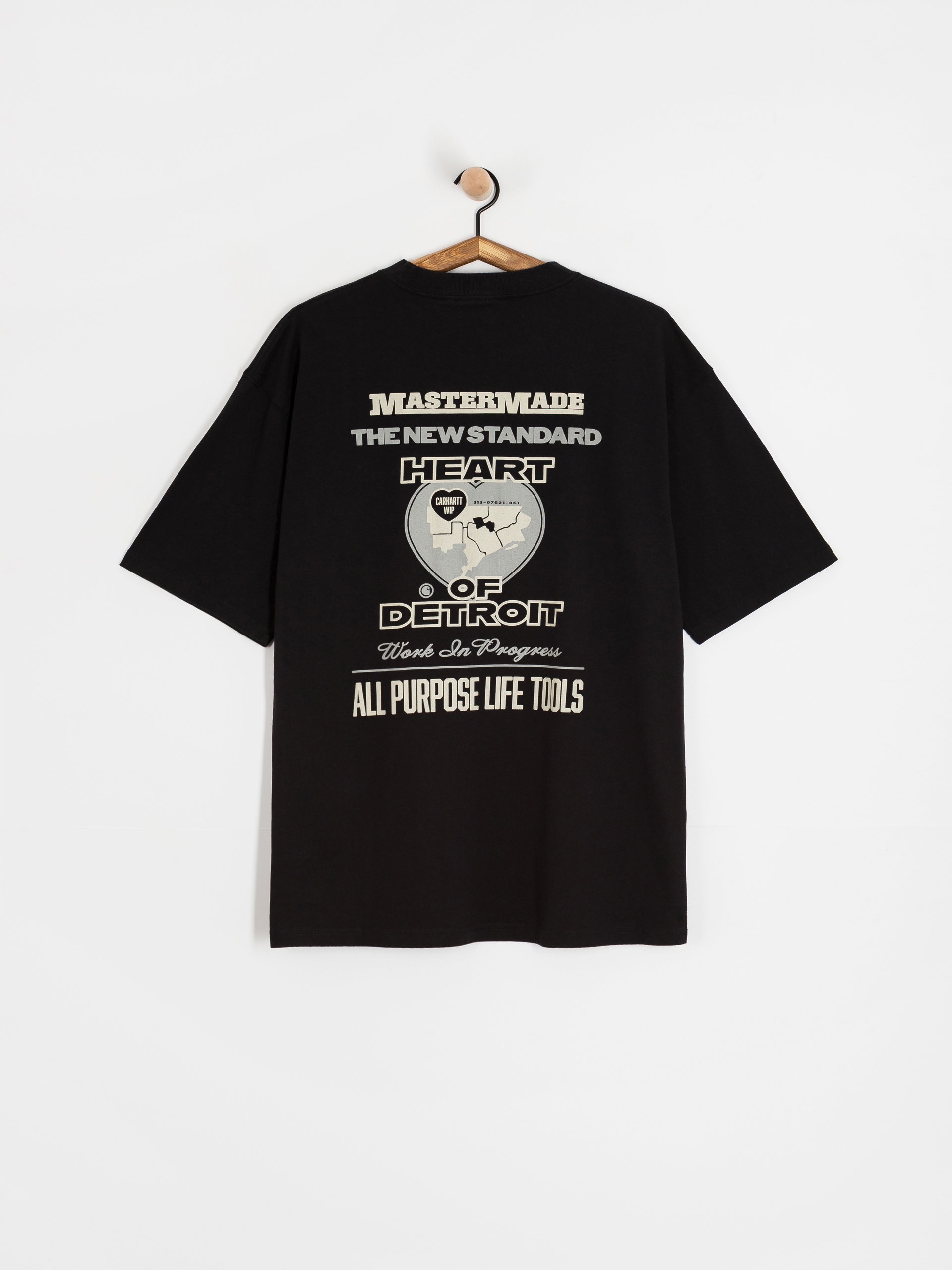 Tricou Carhartt WIP Arcan (black/heavy stone wash)