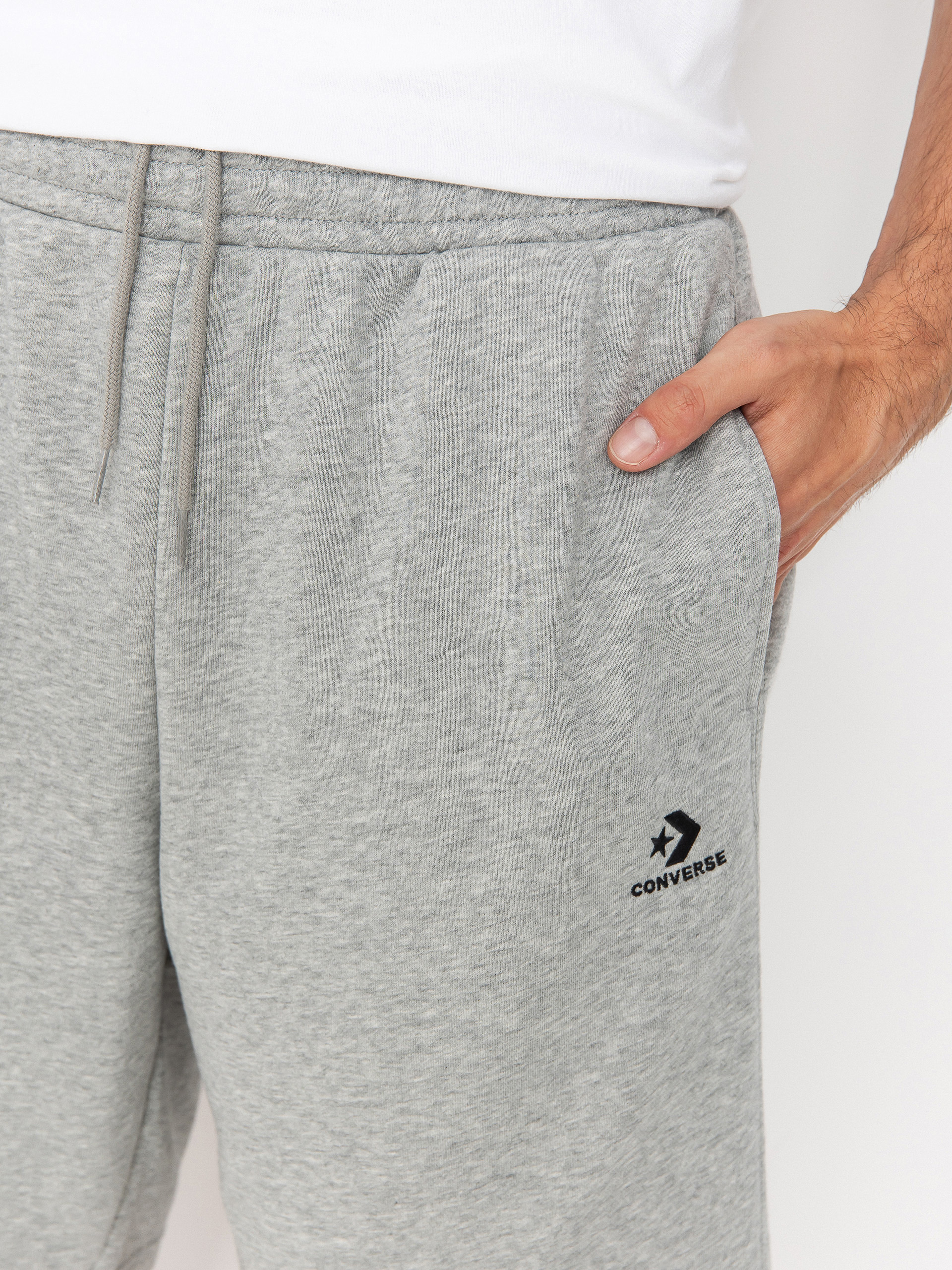 Pantaloni scurți Converse Emb Classic (vintage grey heather)