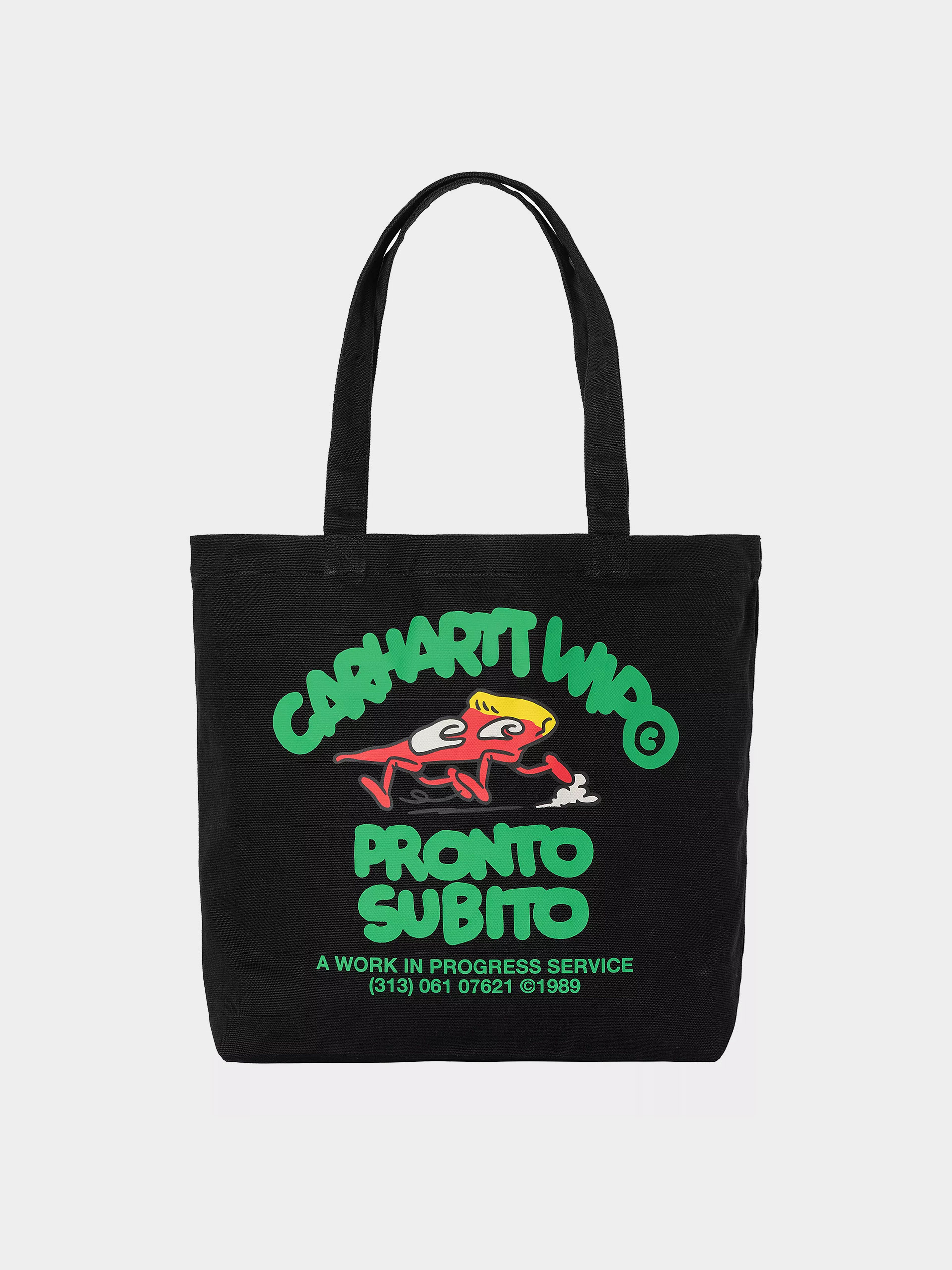 Poșetă Carhartt WIP Canvas Graphic Tote (pronto print/black)