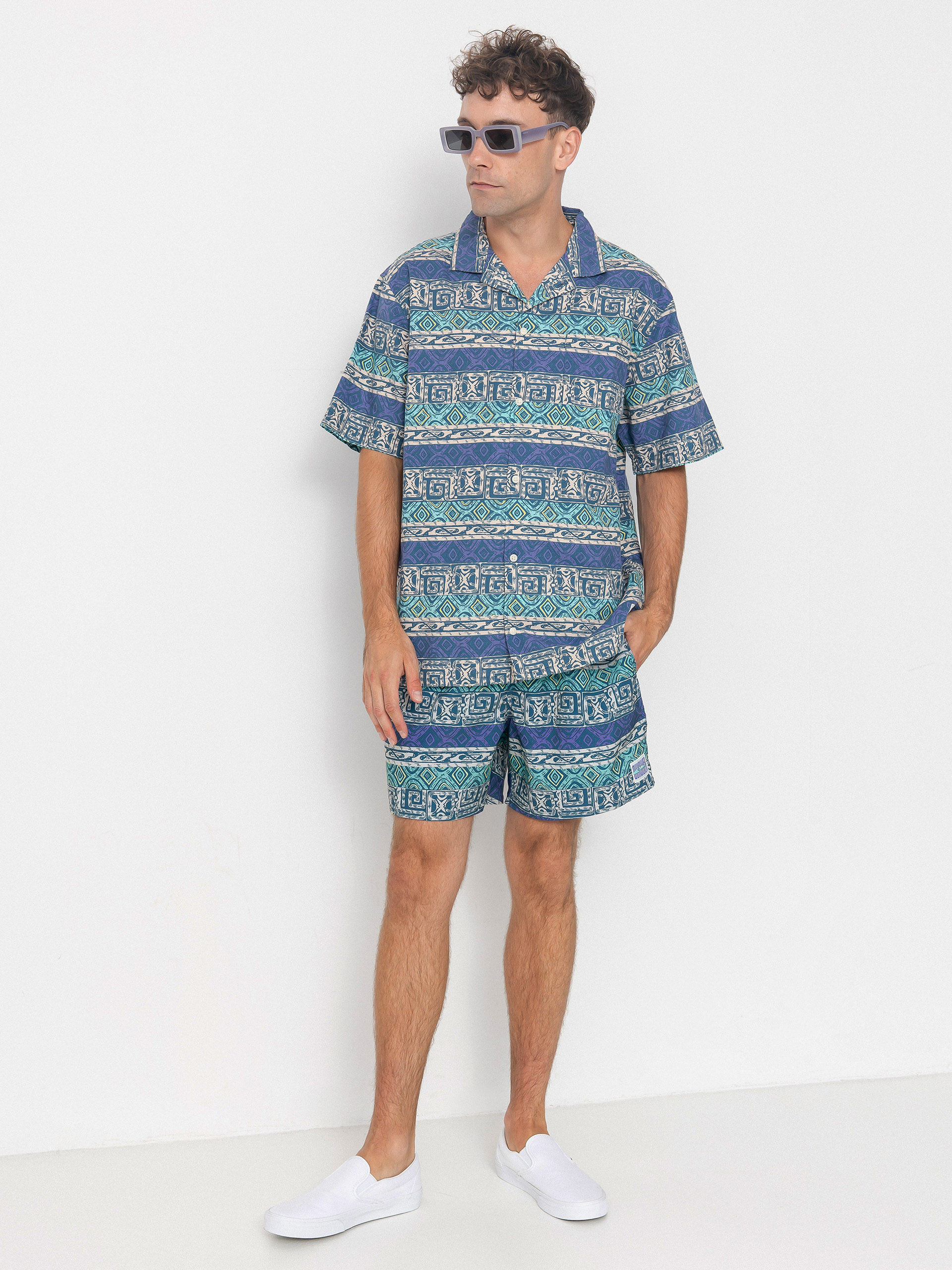 Cămașă Quiksilver Global Heat (aqua sky global heat)