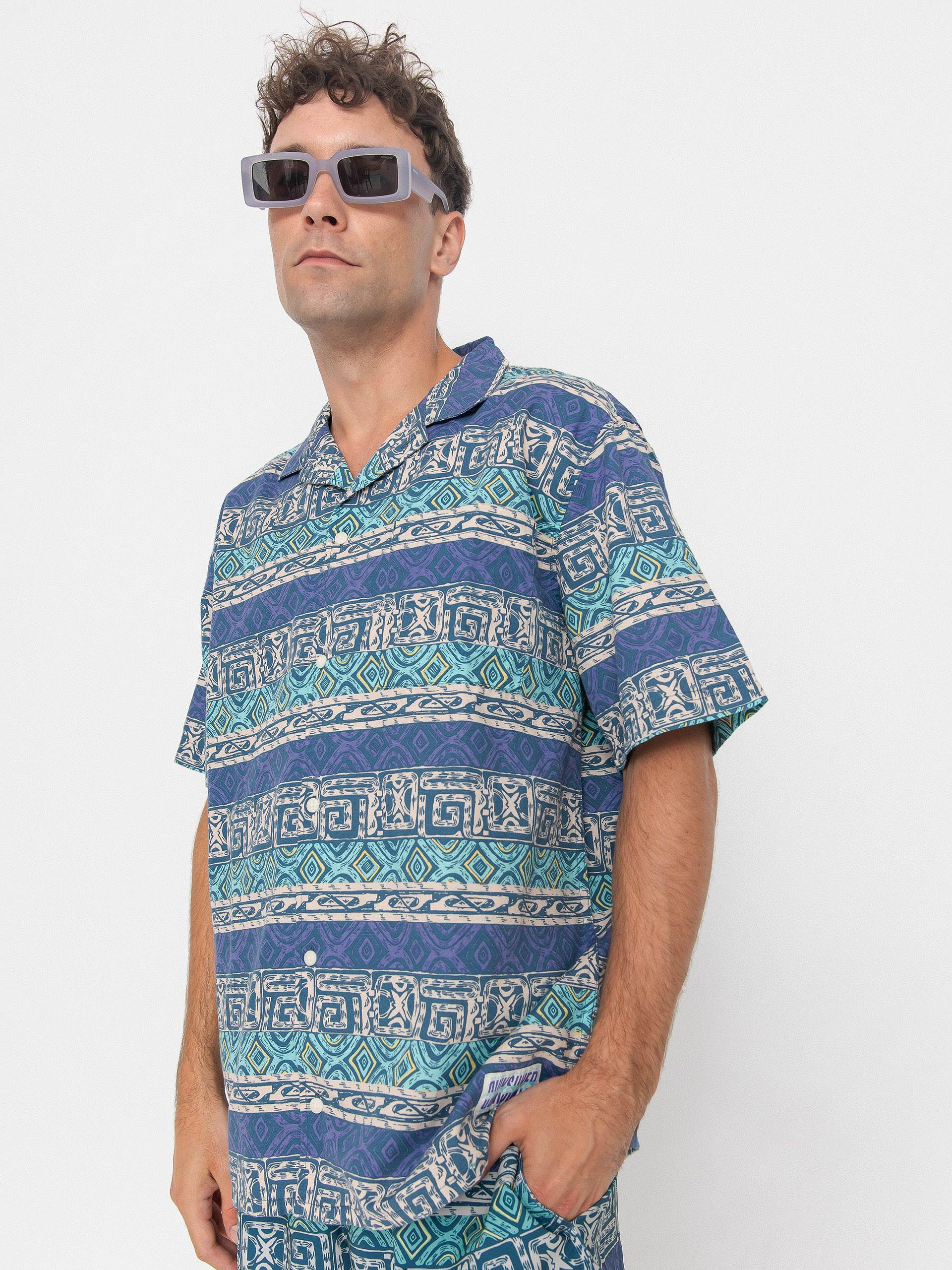 Cămașă Quiksilver Global Heat (aqua sky global heat)