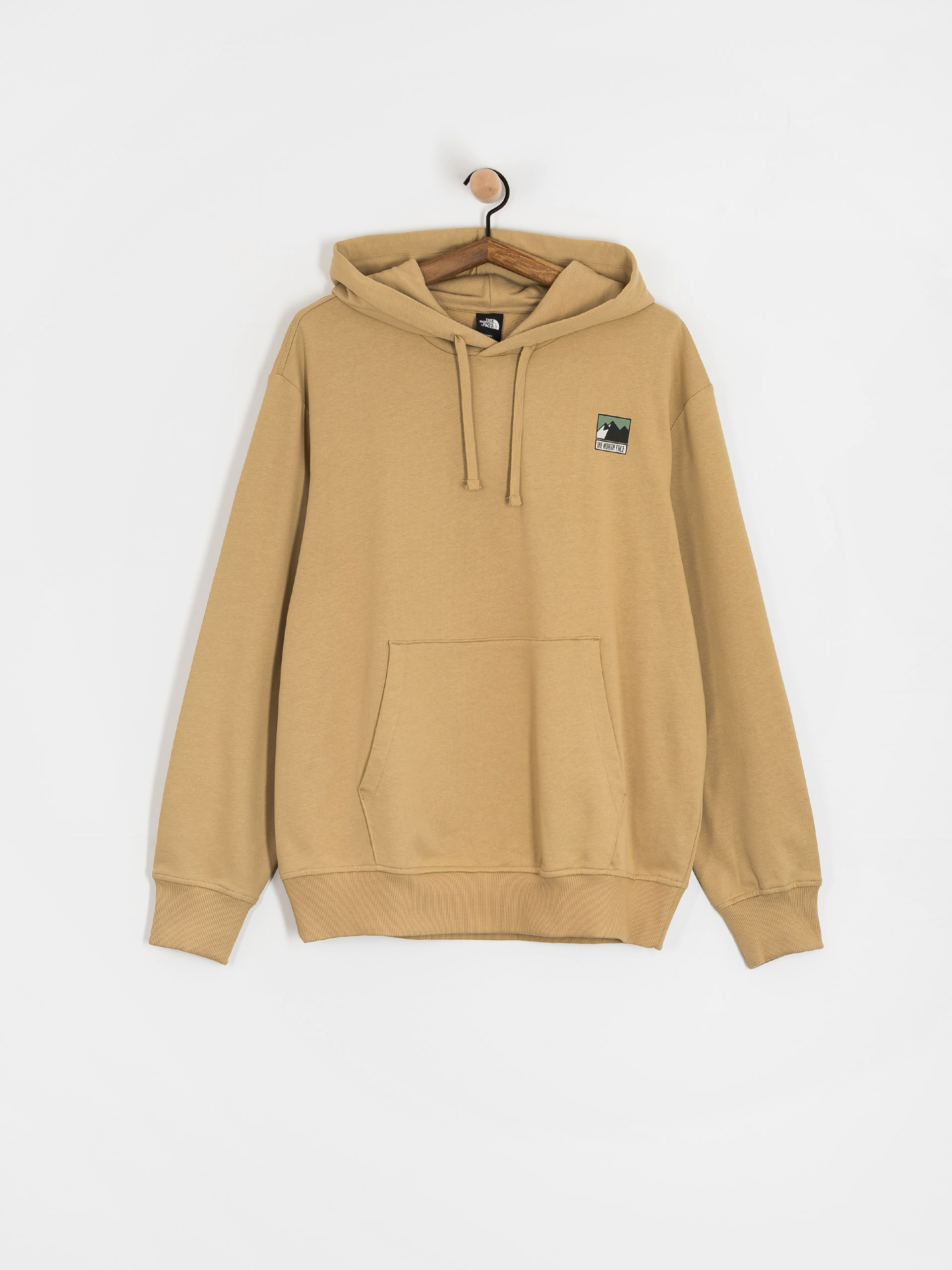 Hanorac cu glugă The North Face Mountain Logo Relaxed HD (khaki stone)