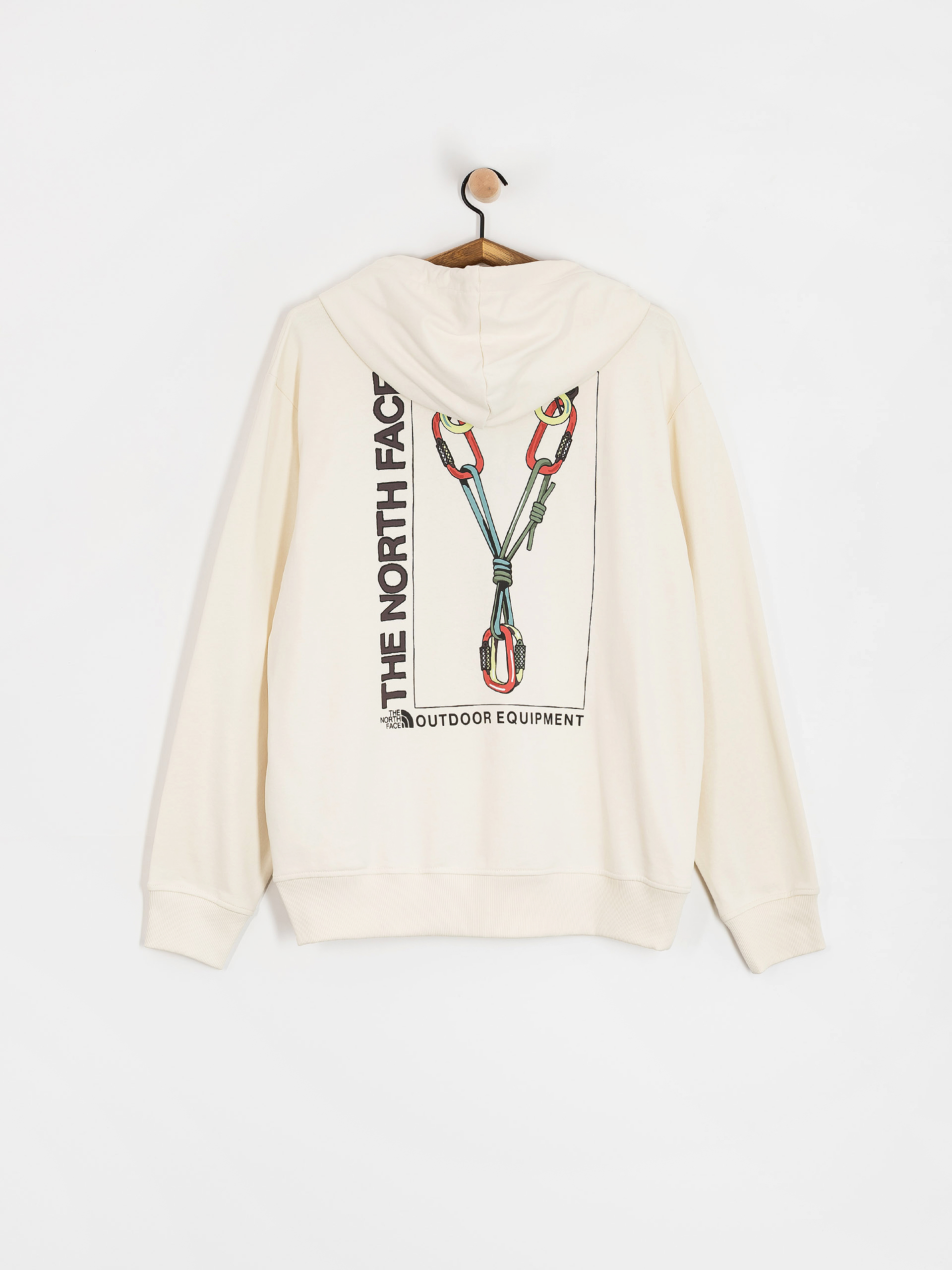 Hanorac cu glugă The North Face Explore Gear Relaxed HD (white dune)