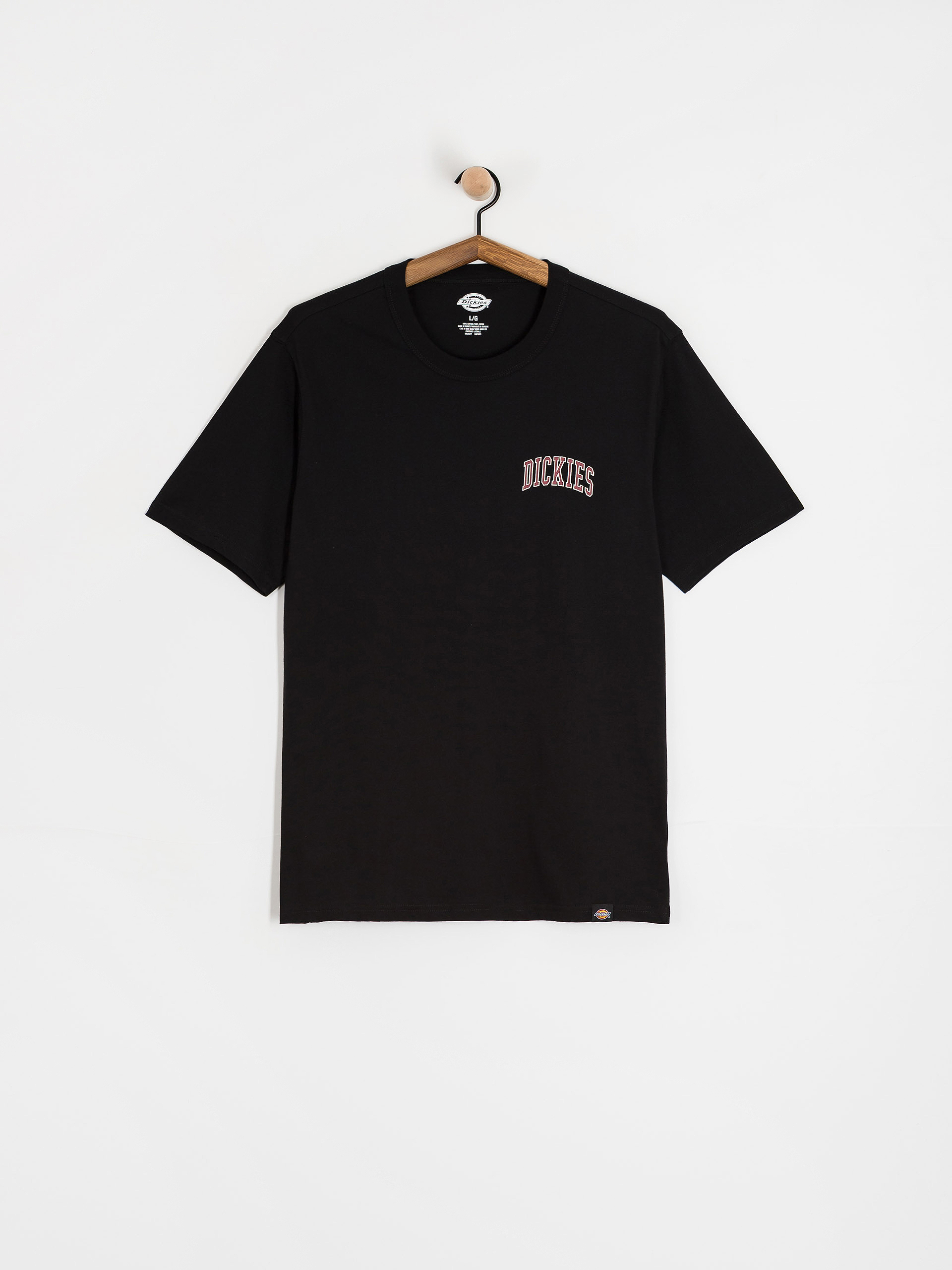 Tricou Dickies Aitkin Chest (black/tibetan red)