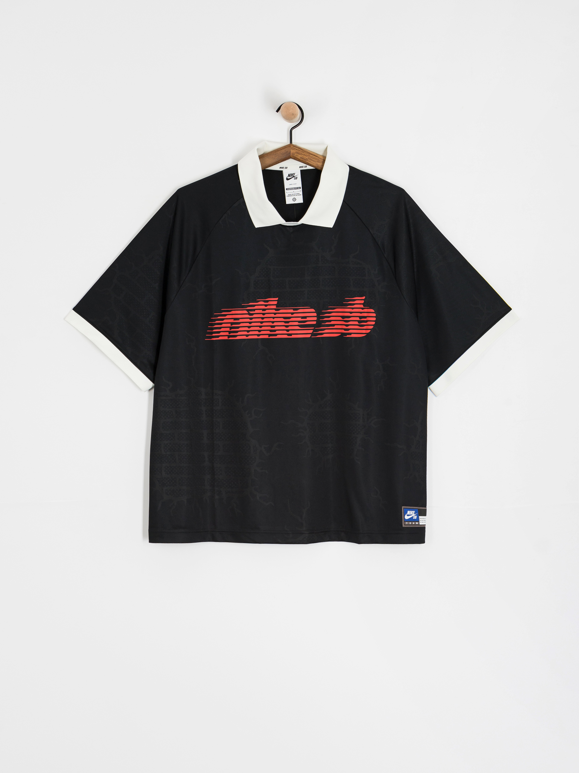 Tricou polo Nike SB DF Jacquard Jersey (black/sail)